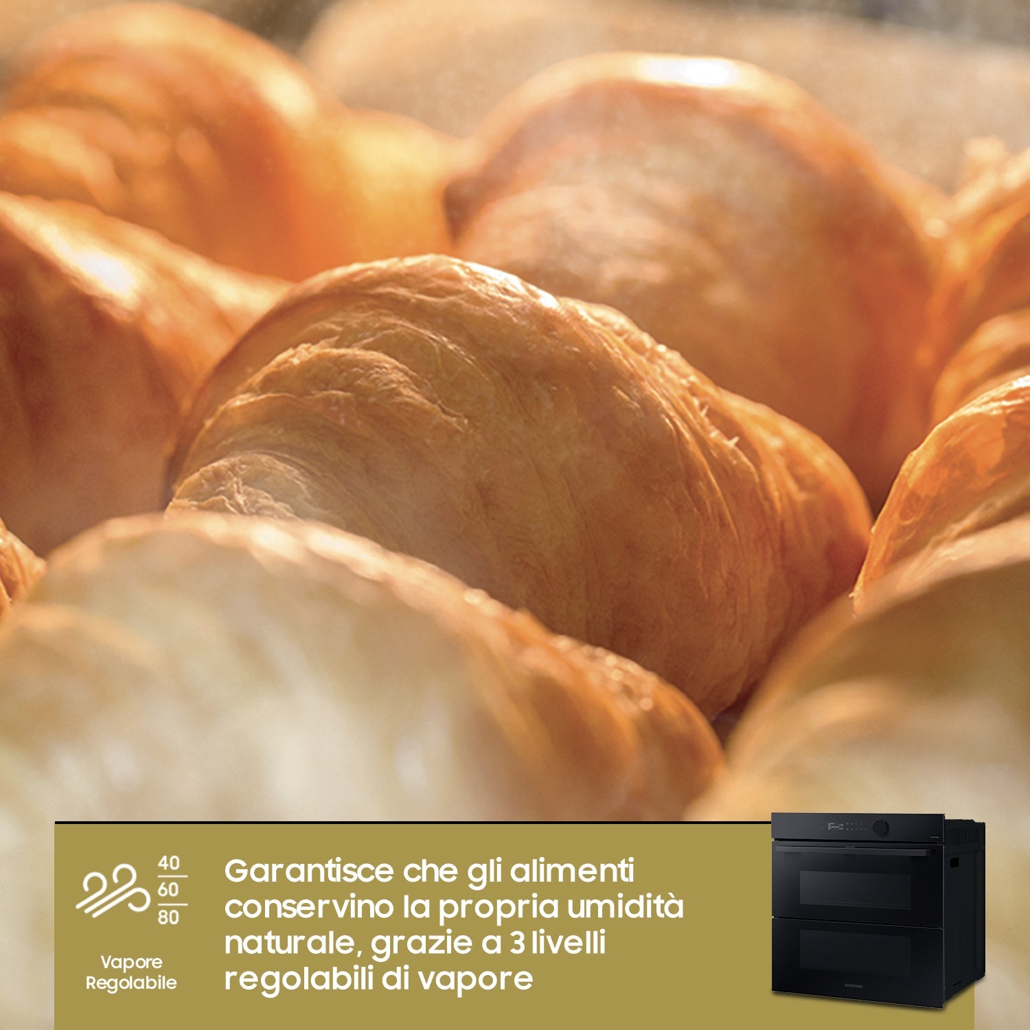 Forno a Vapore Da Incasso Samsung Dual Cook Flex™ Serie 5 NV7B5760WBK 76L Classe A+ Vetro Nero