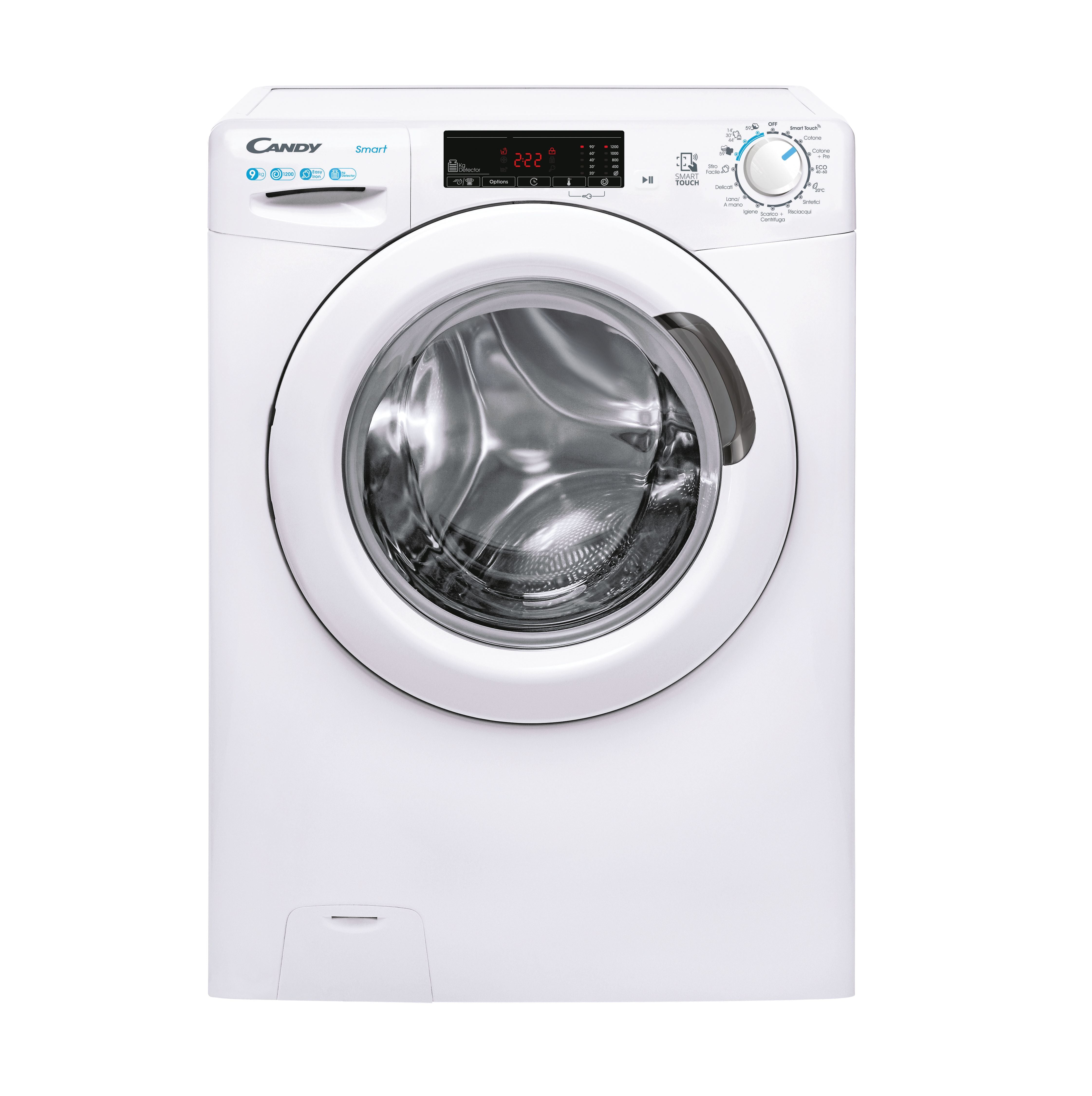 Lavatrice Libera Installazione Caricamento Frontale Candy Smart CSS129TW4-11 9 kg 1200 Giri/min Bianco