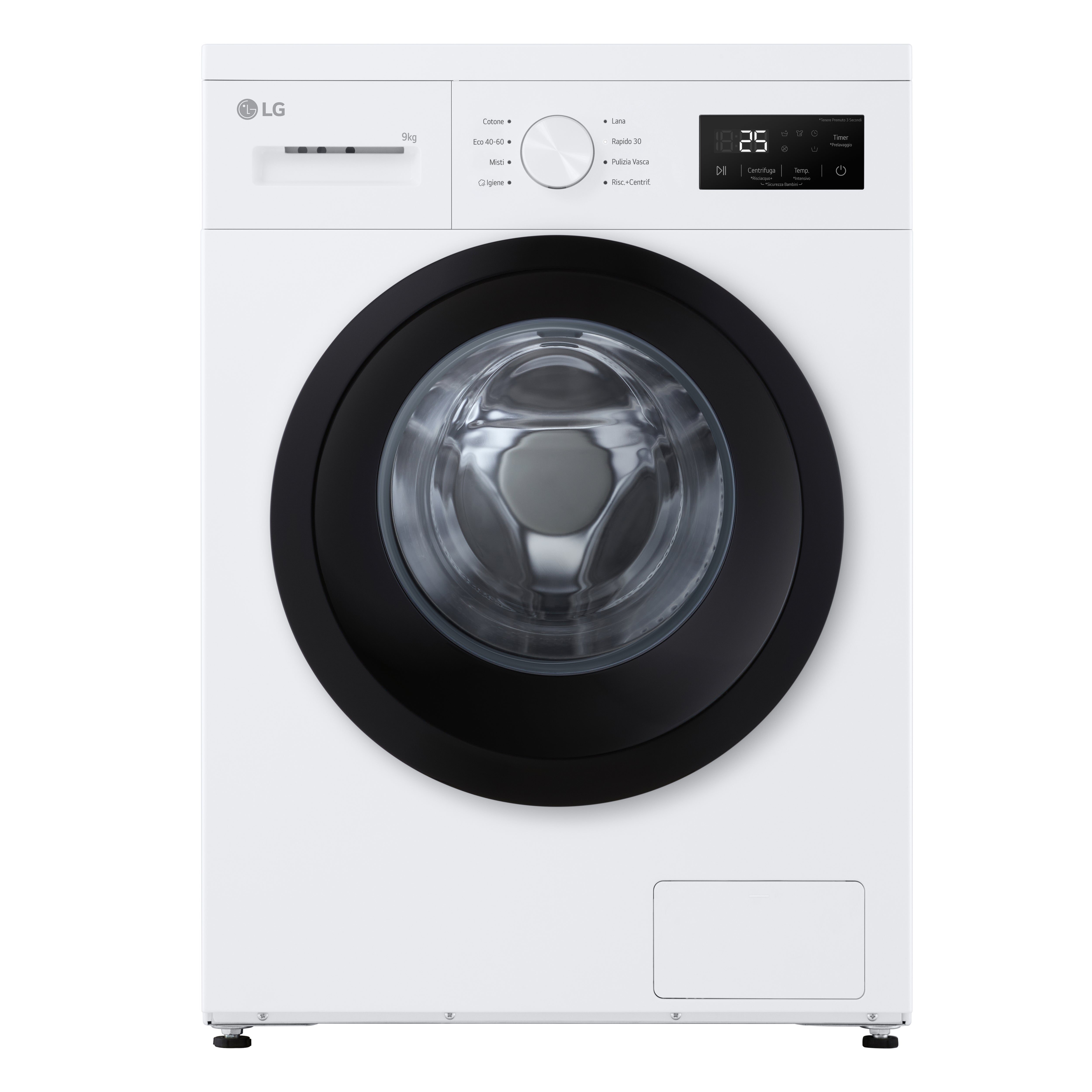 Lavatrice a Vapore Libera Installazione Caricamento Frontale LG F4NA1009NWK  9 kg, 1400 Giri, Classe A