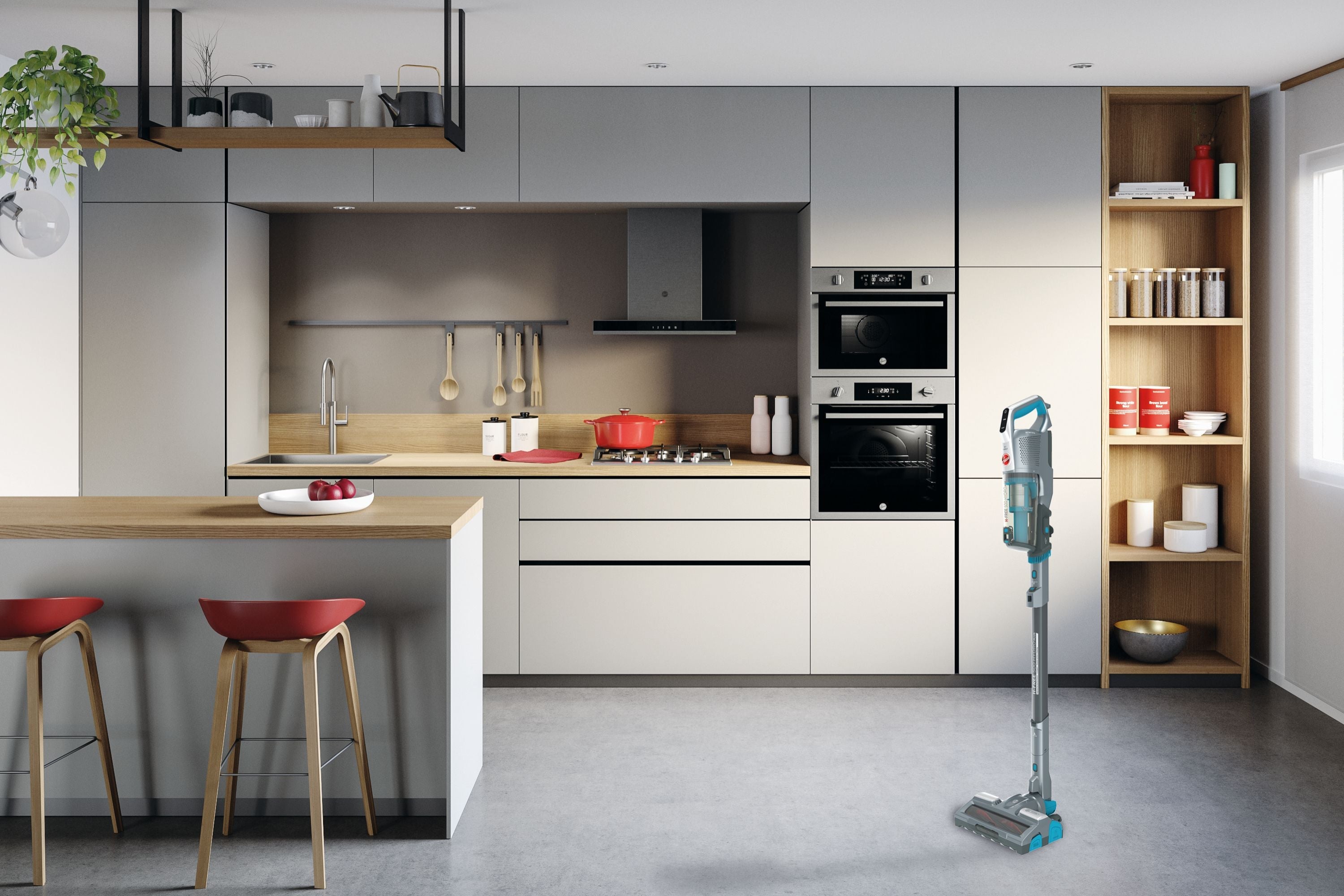 Aspirapolvere 2 in 1 senza filo Hoover HYDRO PLUS HF522YSE 011 330W 0,45 L Blu