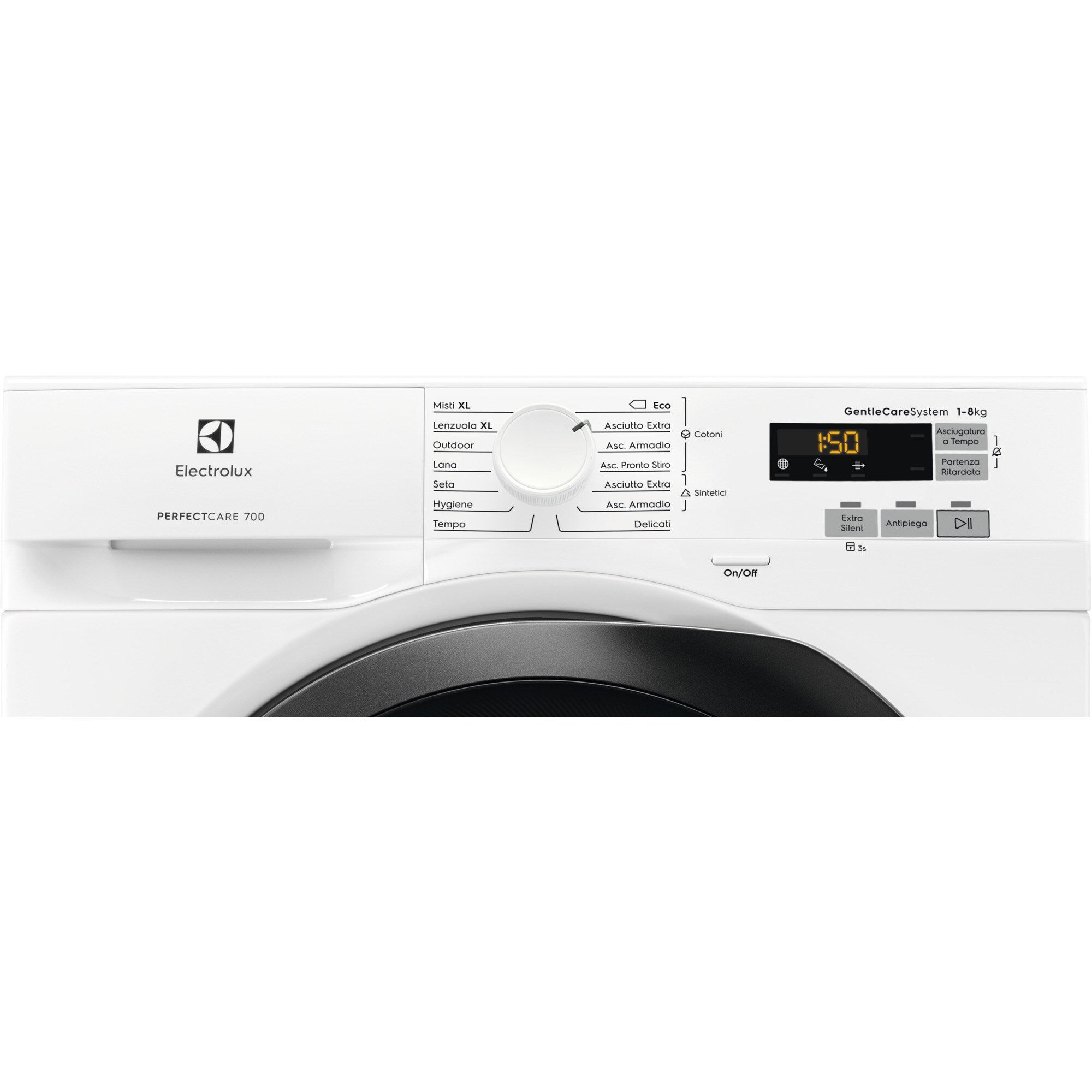 Asciugatrice Libera installazione Caricamento Frontale Electrolux GentleCare 700 EW7H583B 8 kg Bianco Classe C