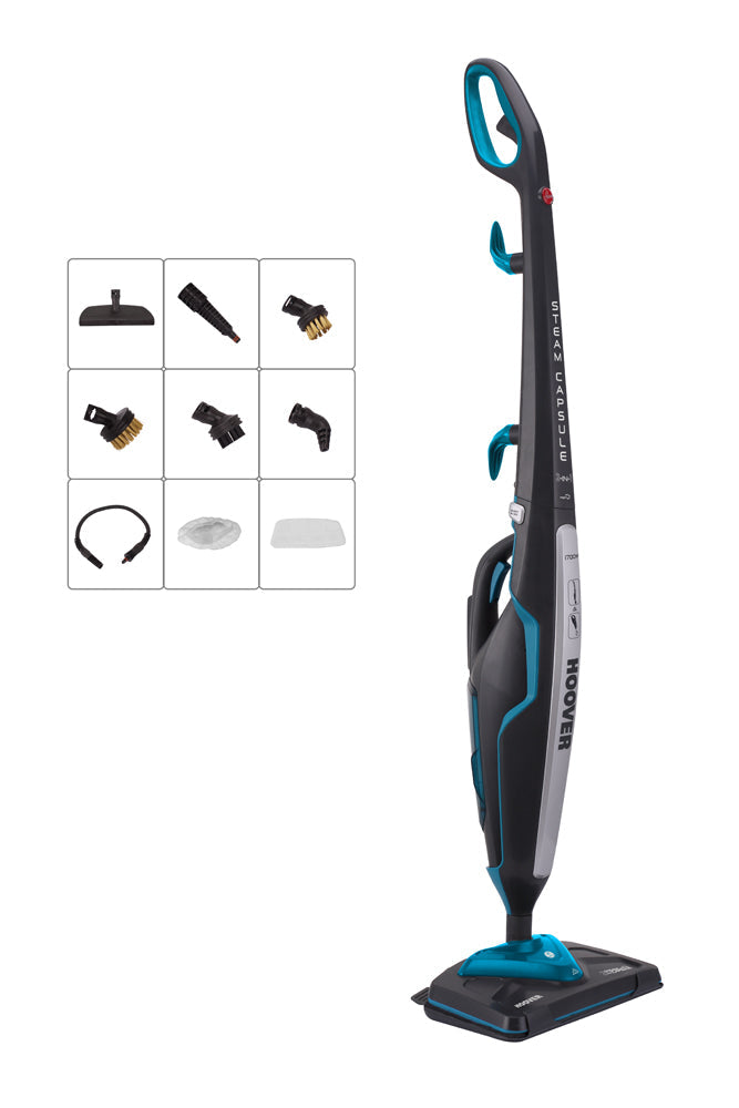Scopa a Vapore Lavapavimenti 2in1 Hoover CA2IN1D 011 Capacità 0,35L 1700W Grigio e Blu