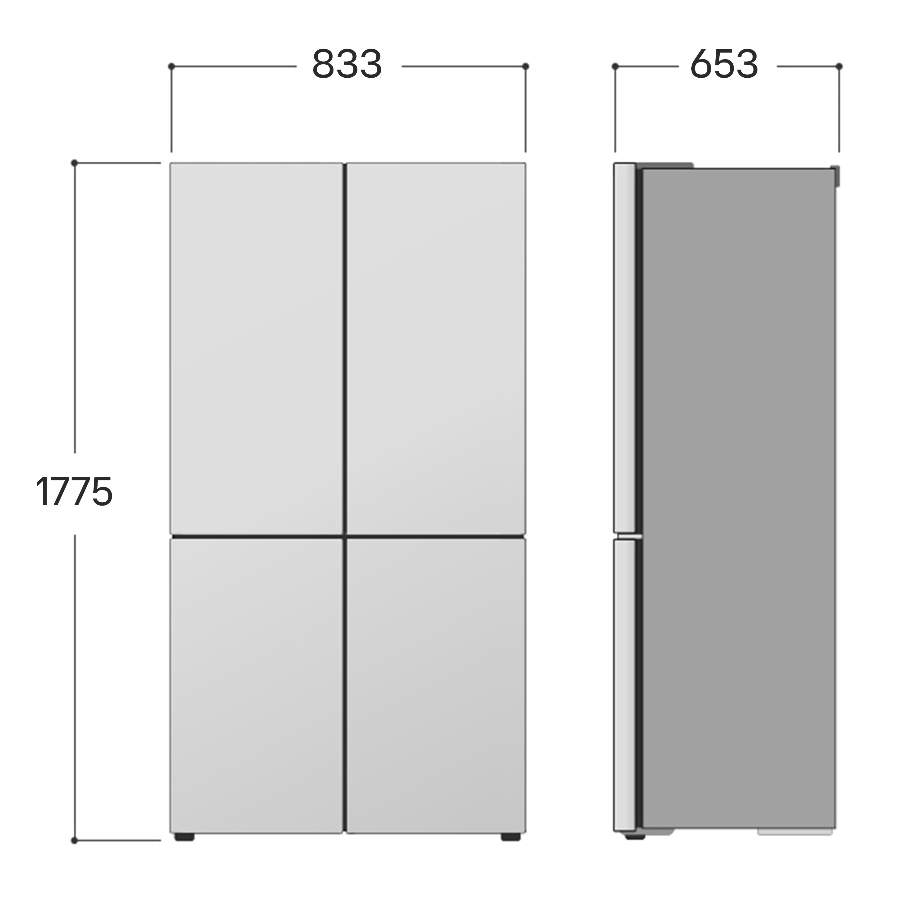 Frigorifero Multidoor Libera Installazione LG GMM41MSBEM 474L Classe E Silver