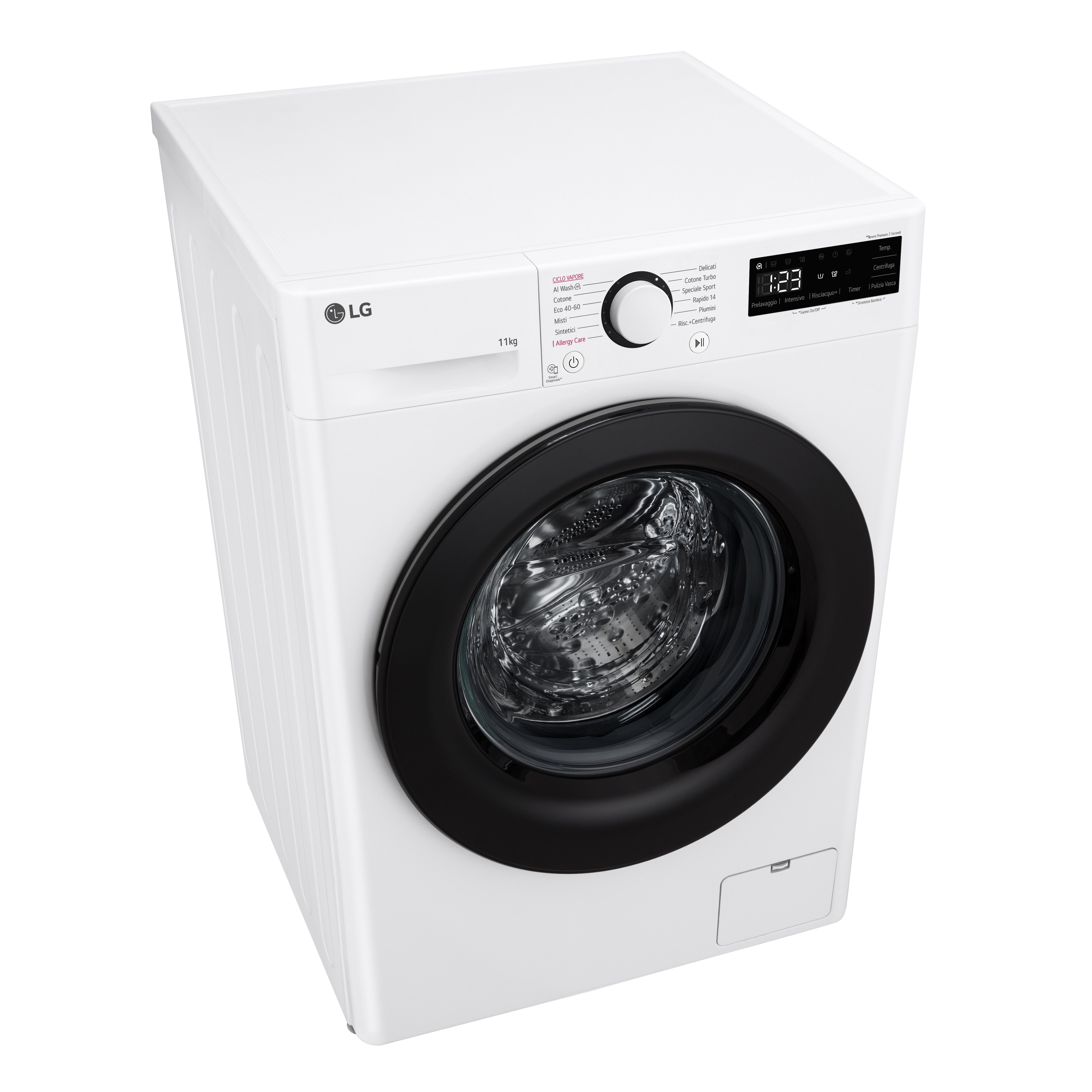 Lavatrice Libera Installazione Caricamento Frontale LG F4R3011NSWB 11kg AI DD Classe A 1400 Giri Bianco Classe A