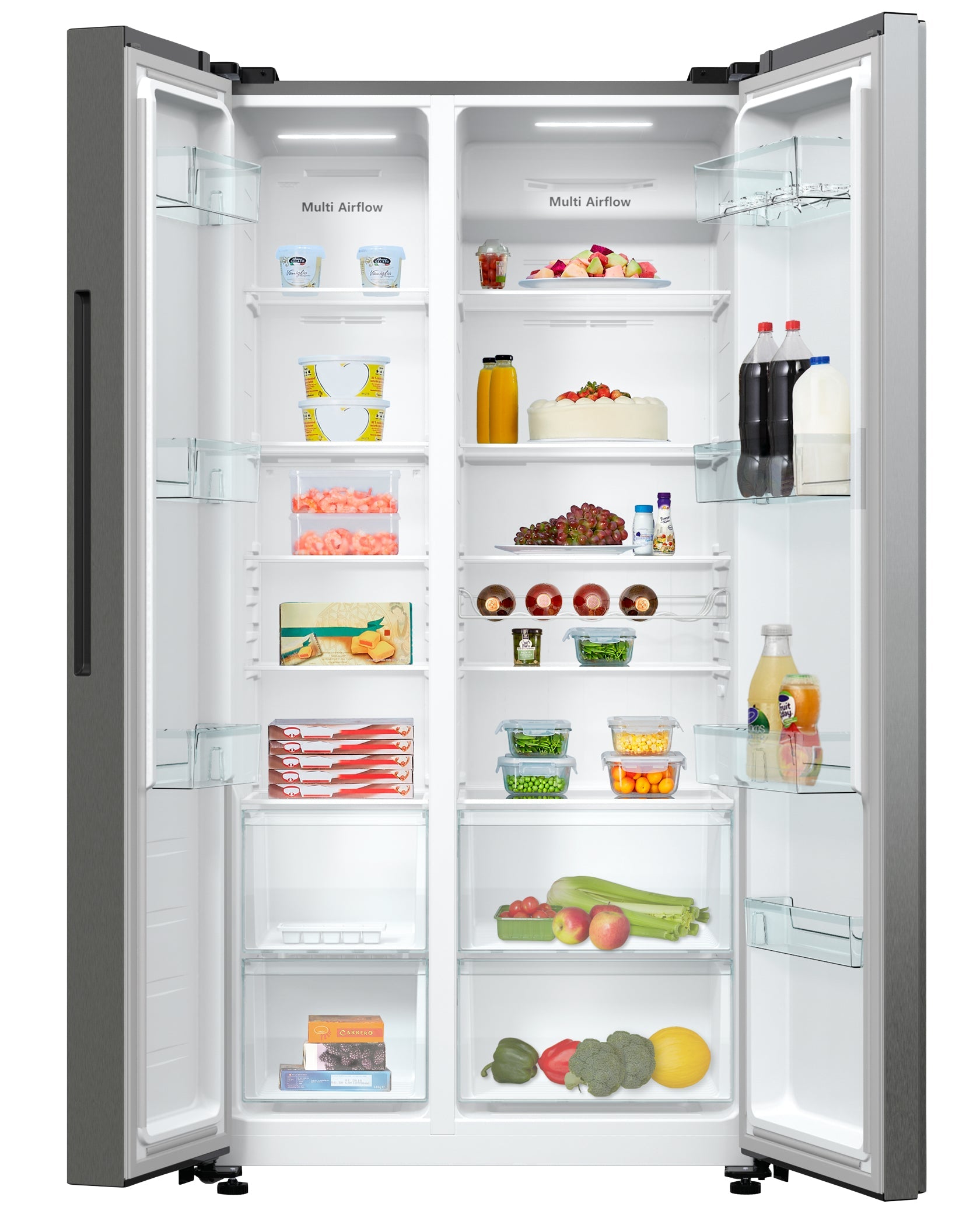 Frigorifero Side-By-Side Libera Installazione Hisense RS711N4AC 550L Classe E Acciaio inox