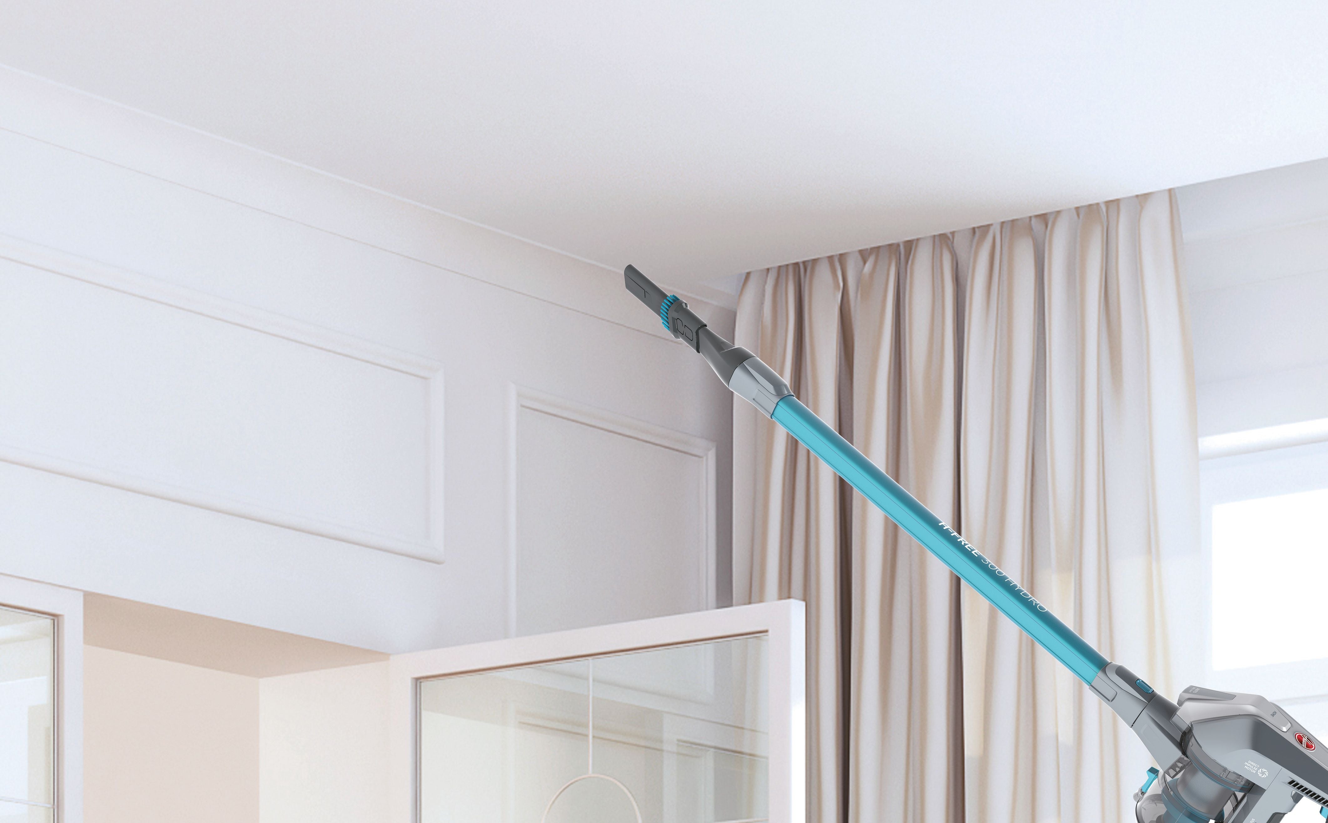 Aspirapolvere 2 in 1 senza filo Hoover FREE HYDRO HF322YHM 011 Grigio e Blu