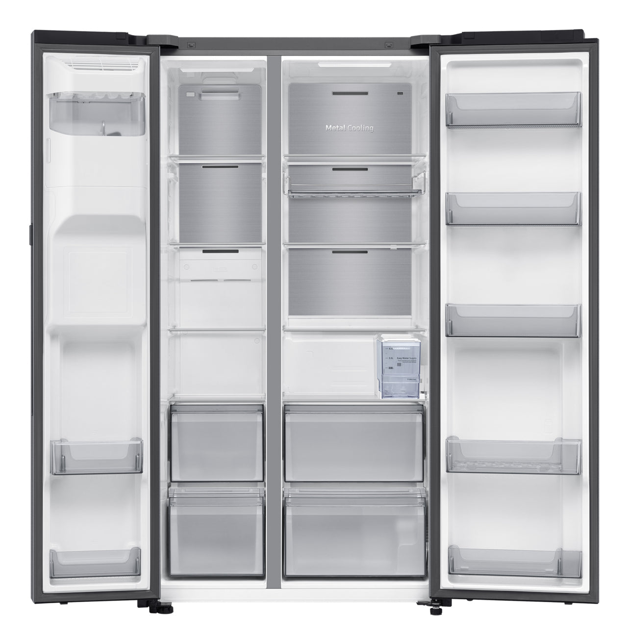 Frigorifero Side-by-Side Libera Installazione Samsung AI Home RS90F65EDTEF 621L Classe D in Acciaio Inox