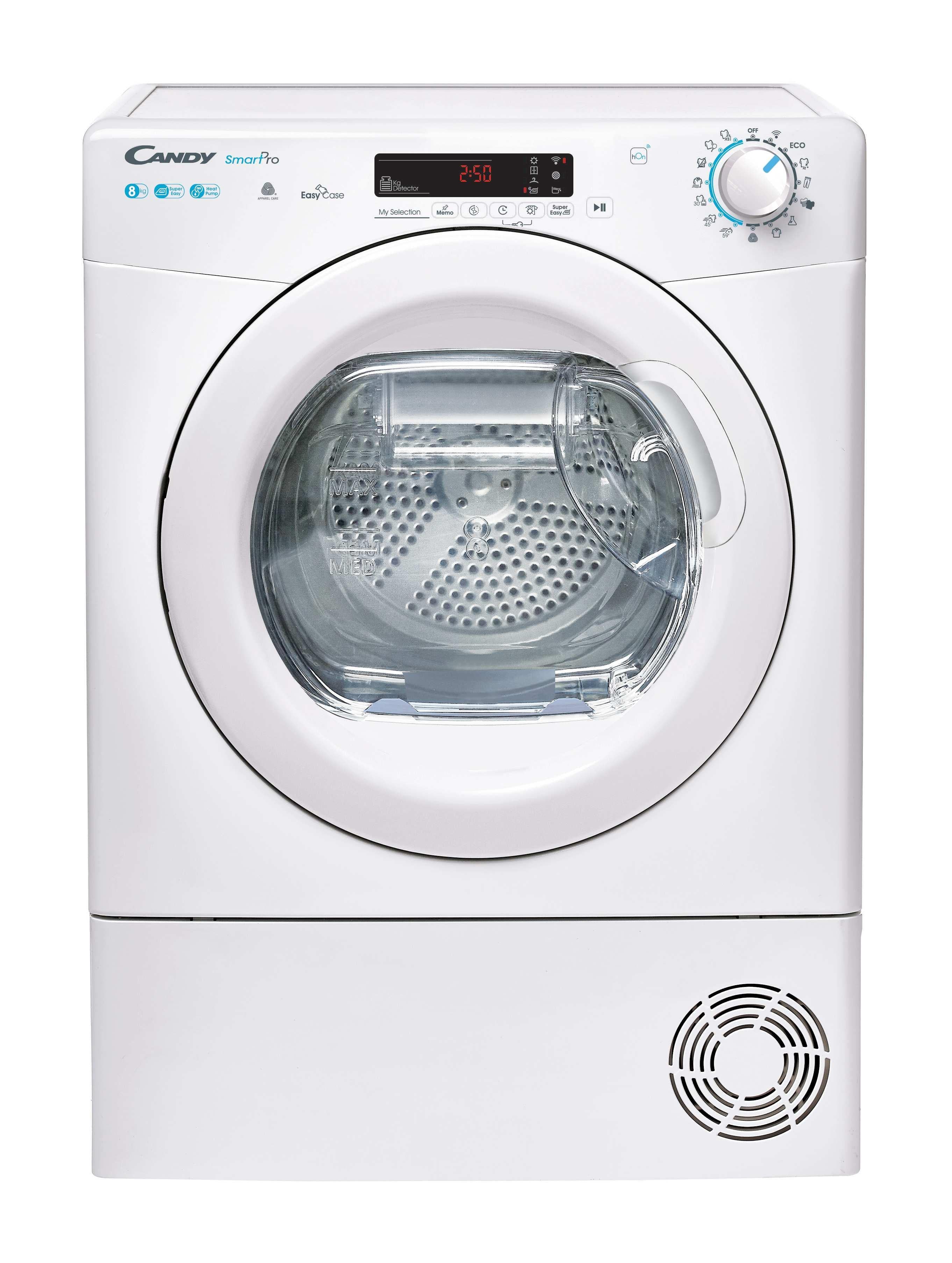 Asciugatrice Libera Installazione Caricamento Frontale Candy Smart Pro CSOE H8A2DE-S 8 kg  Bianco Classe E