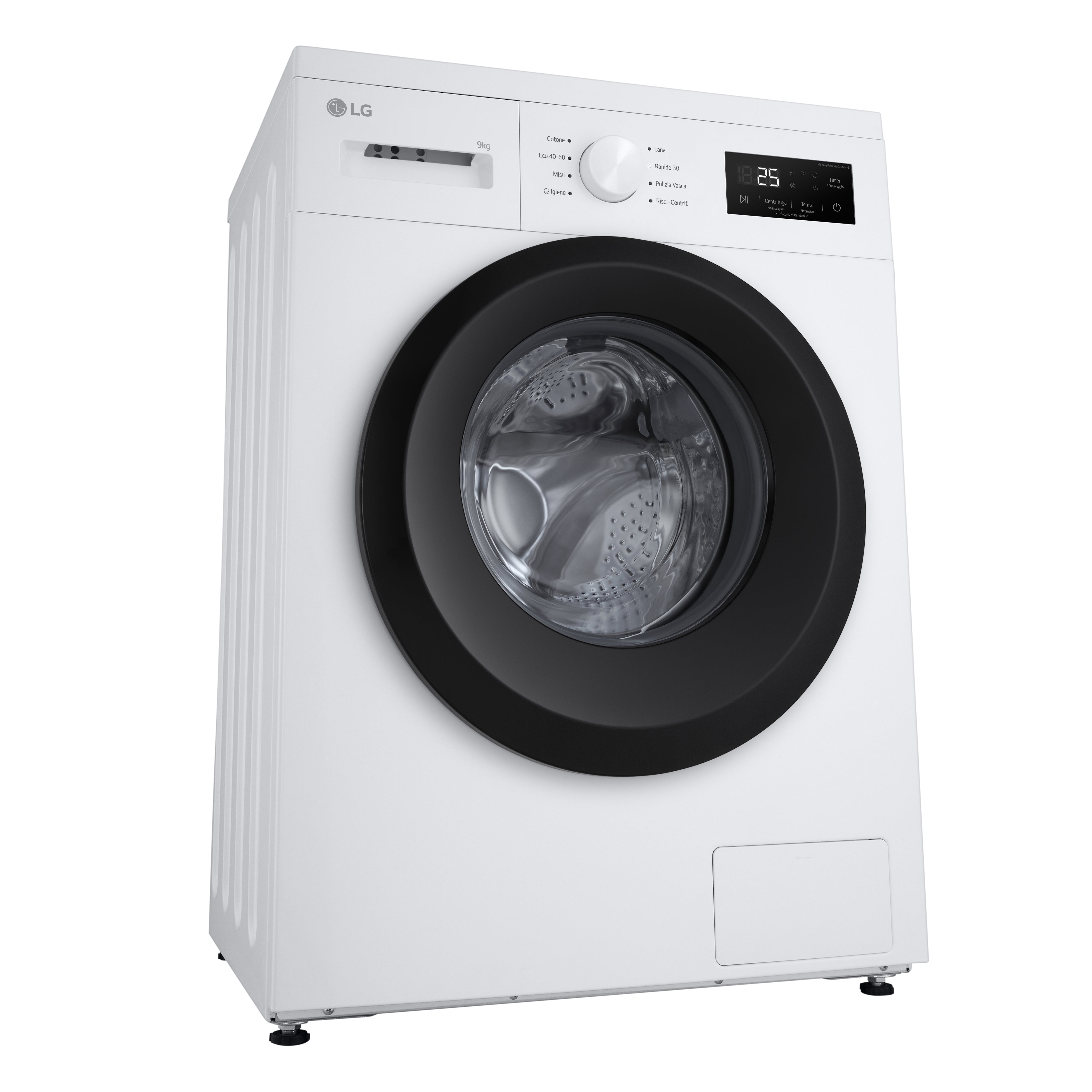Lavatrice a Vapore Libera Installazione Caricamento Frontale LG F4NA1009NWK  9 kg, 1400 Giri, Classe A