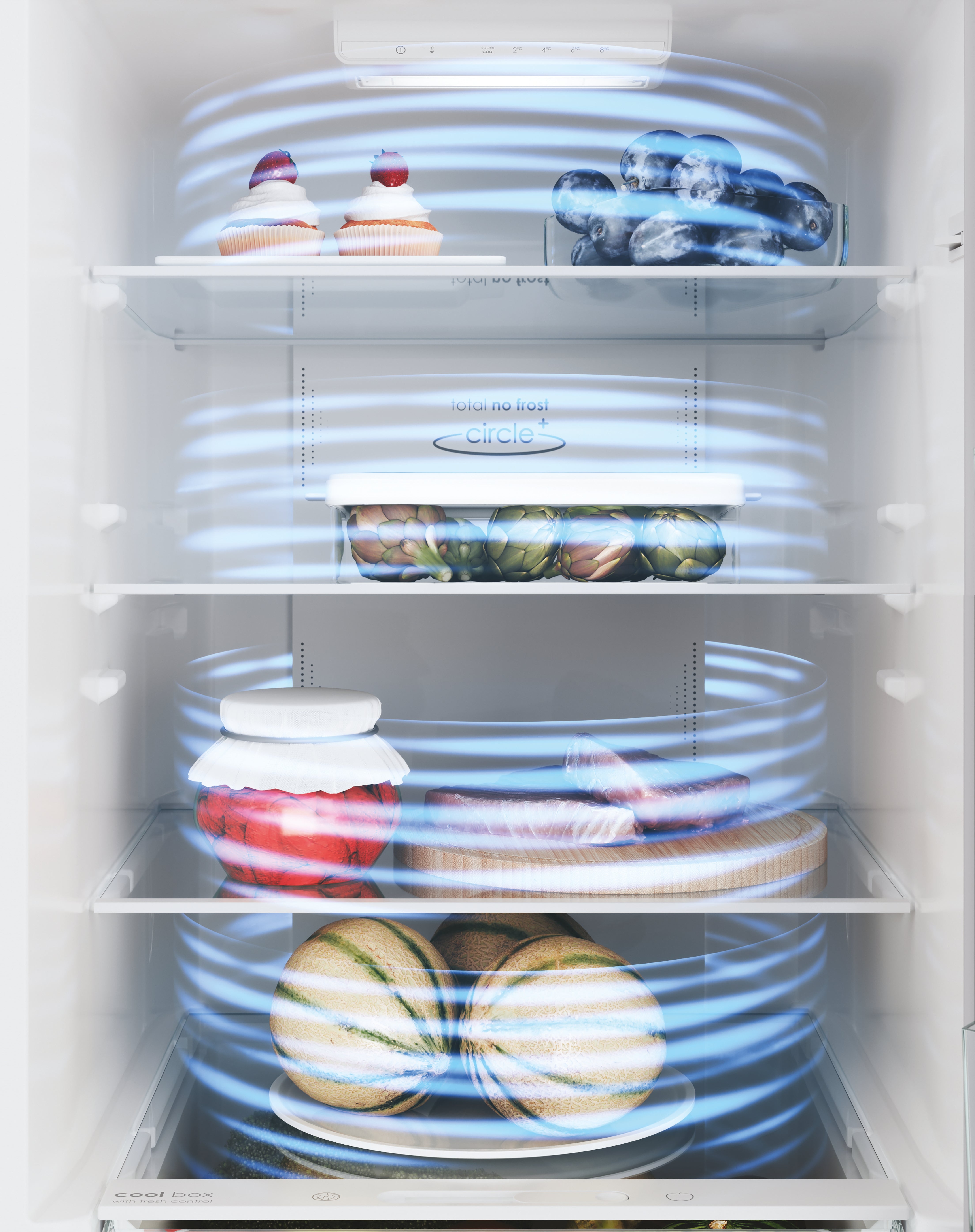 Frigorifero Con Congelatore Libera installazione Candy Fresco CCE3T618EW 341L Classe E Bianco