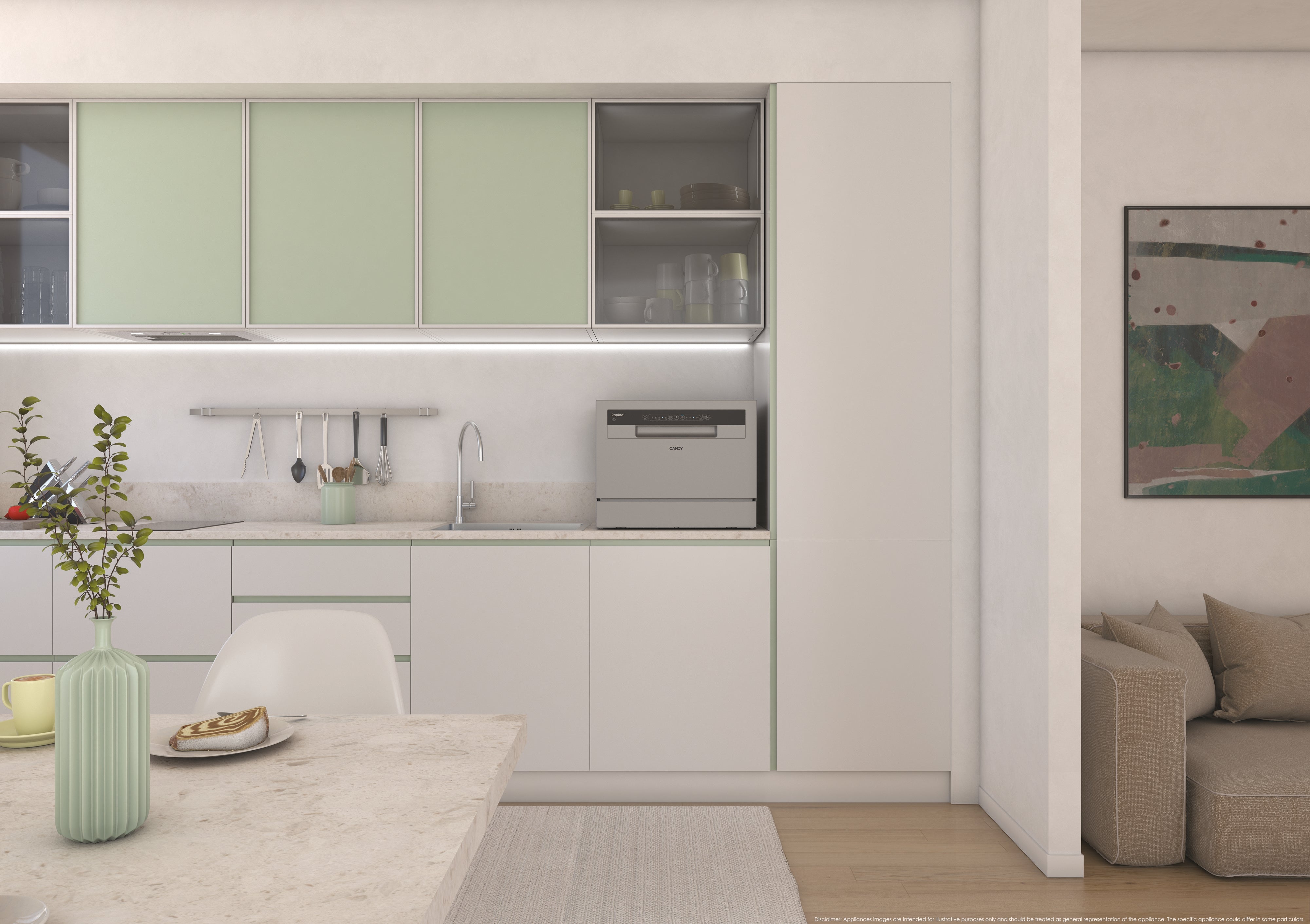 Lavastoviglie Libera installazione Candy RapidÓ CP 6E51LS 6 Coperti Classe E