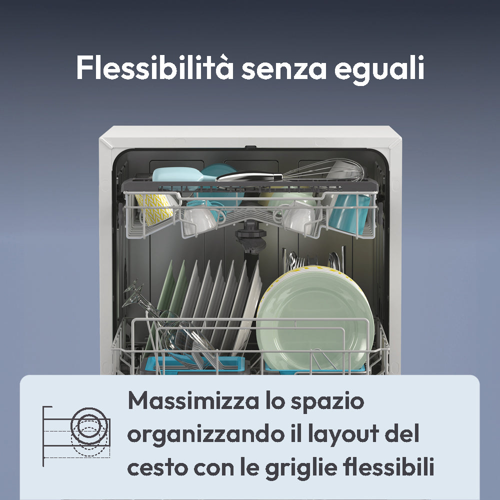 Lavastoviglie Libera installazione Candy RapidÓ CP 6E51LW 6 Coperti Classe E