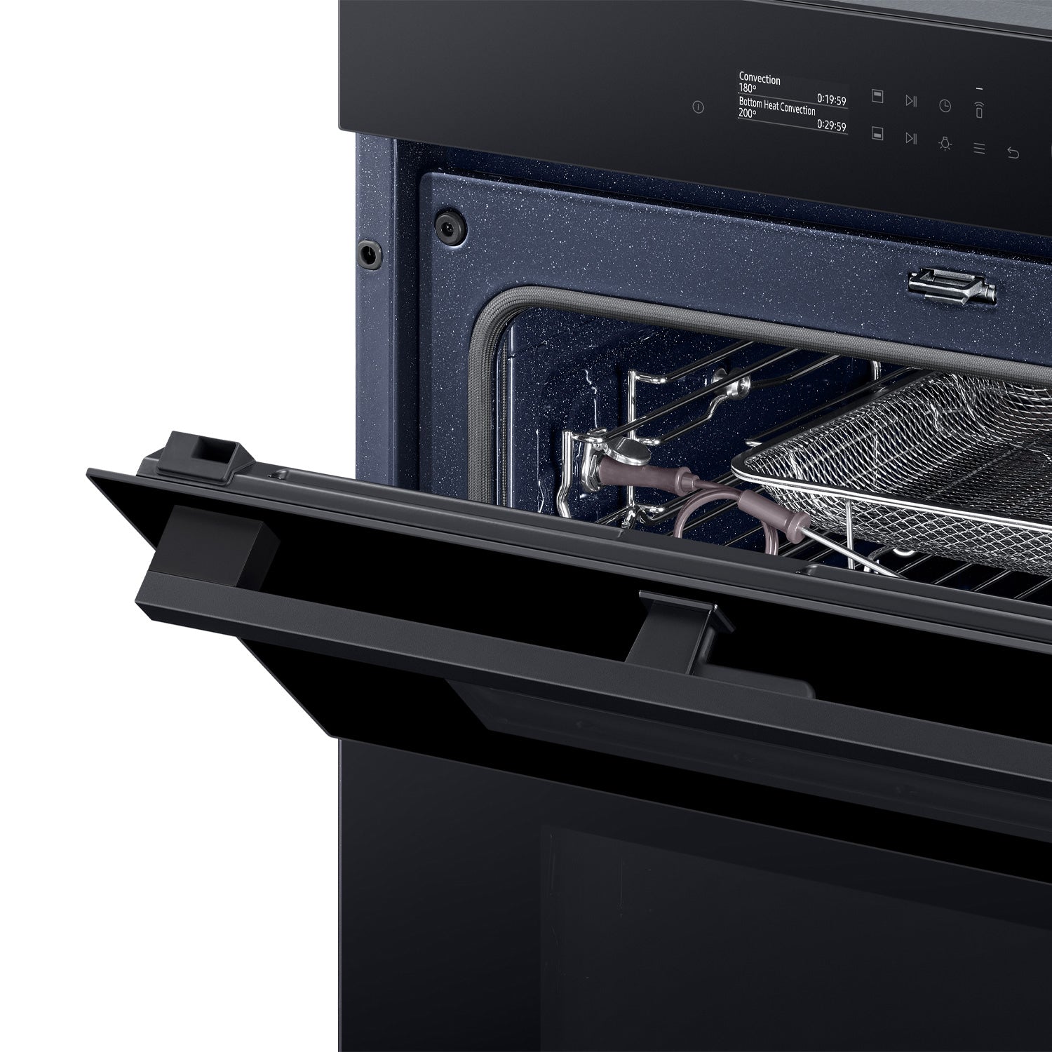 Forno a Vapore Da Incasso Samsung Dual Cook Flex™ Serie 5 NV7B5760WBK 76L Classe A+ Vetro Nero
