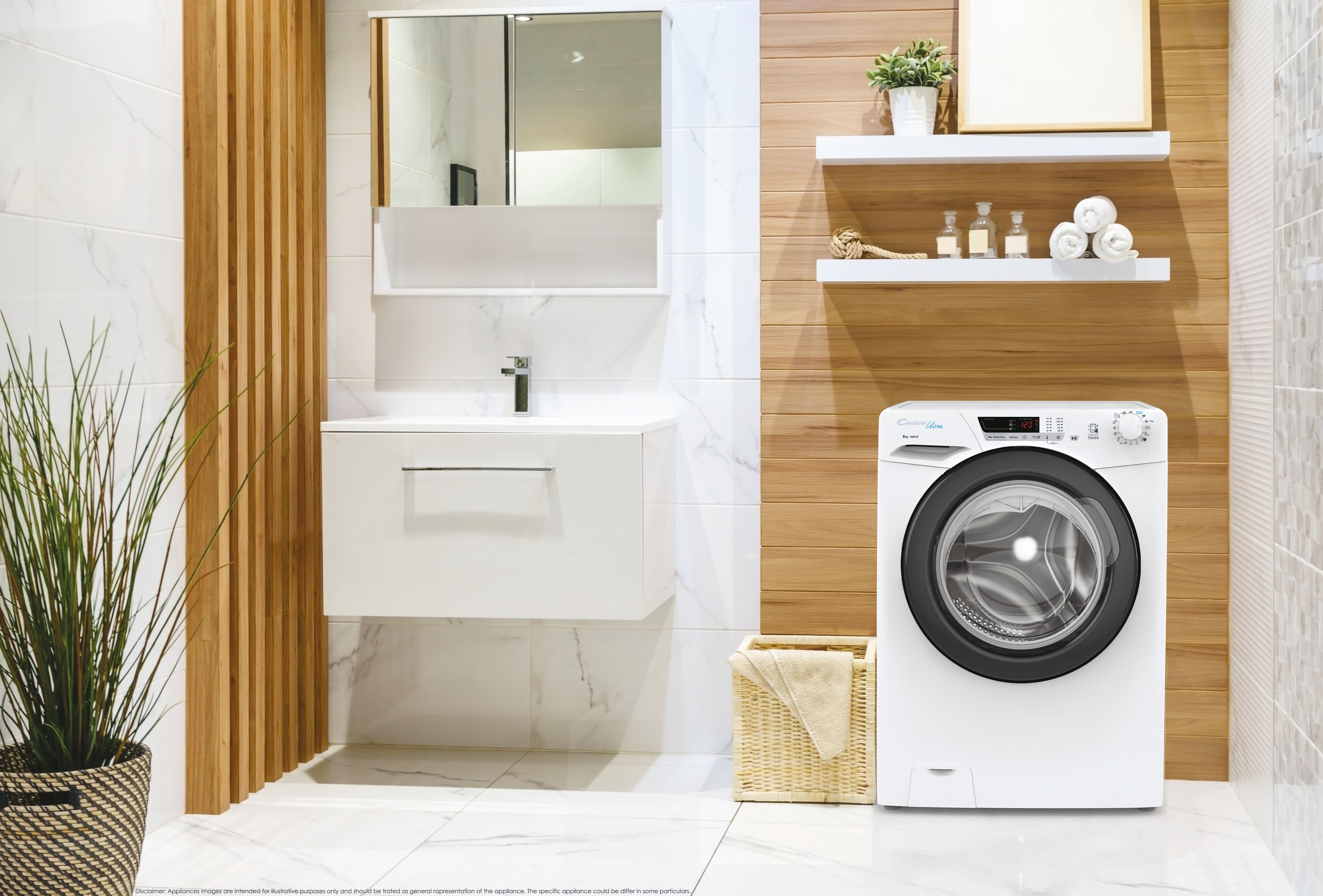 Lavatrice Libera Installazione Caricamento Frontale Candy Ultra HCU1282DWB4/1-S 8 kg 1200 Giri/min Bianco Classe B