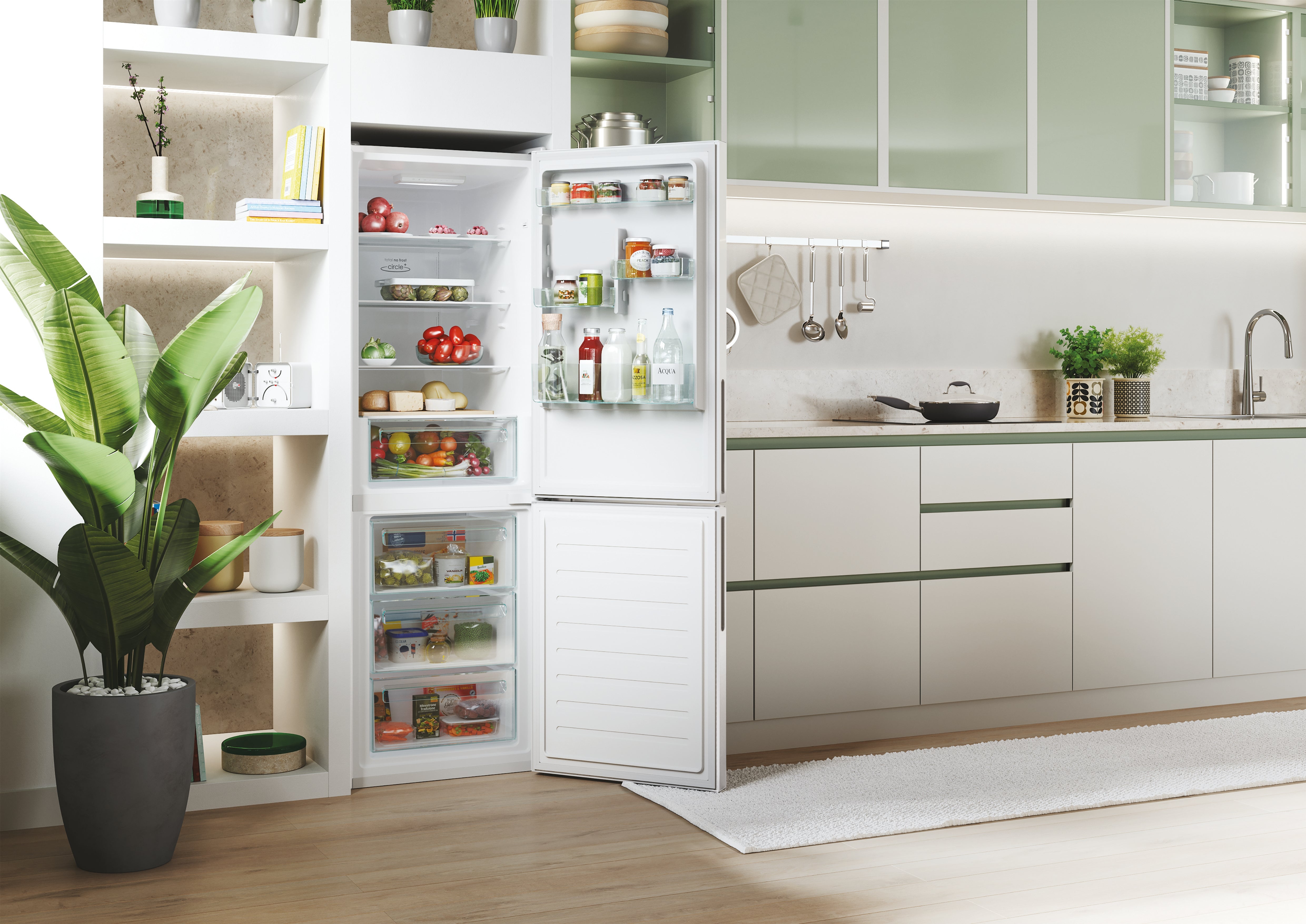 Frigorifero Con Congelatore Libera installazione Candy Fresco CCE3T618EW 341L Classe E Bianco