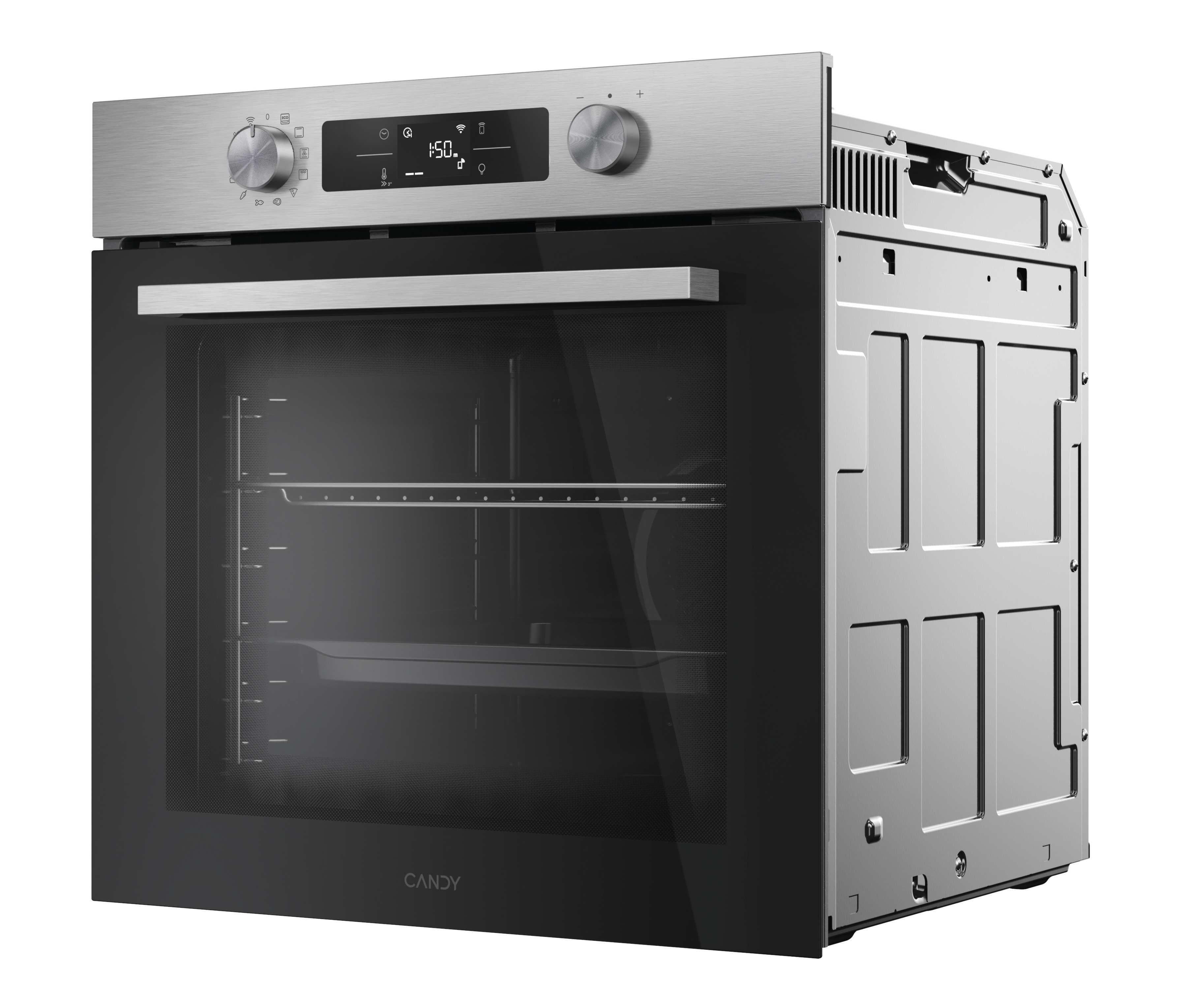 Forno Da Incasso Candy New Moderna CA6 N3B1HTX 78L in Acciaio Inox, Nero