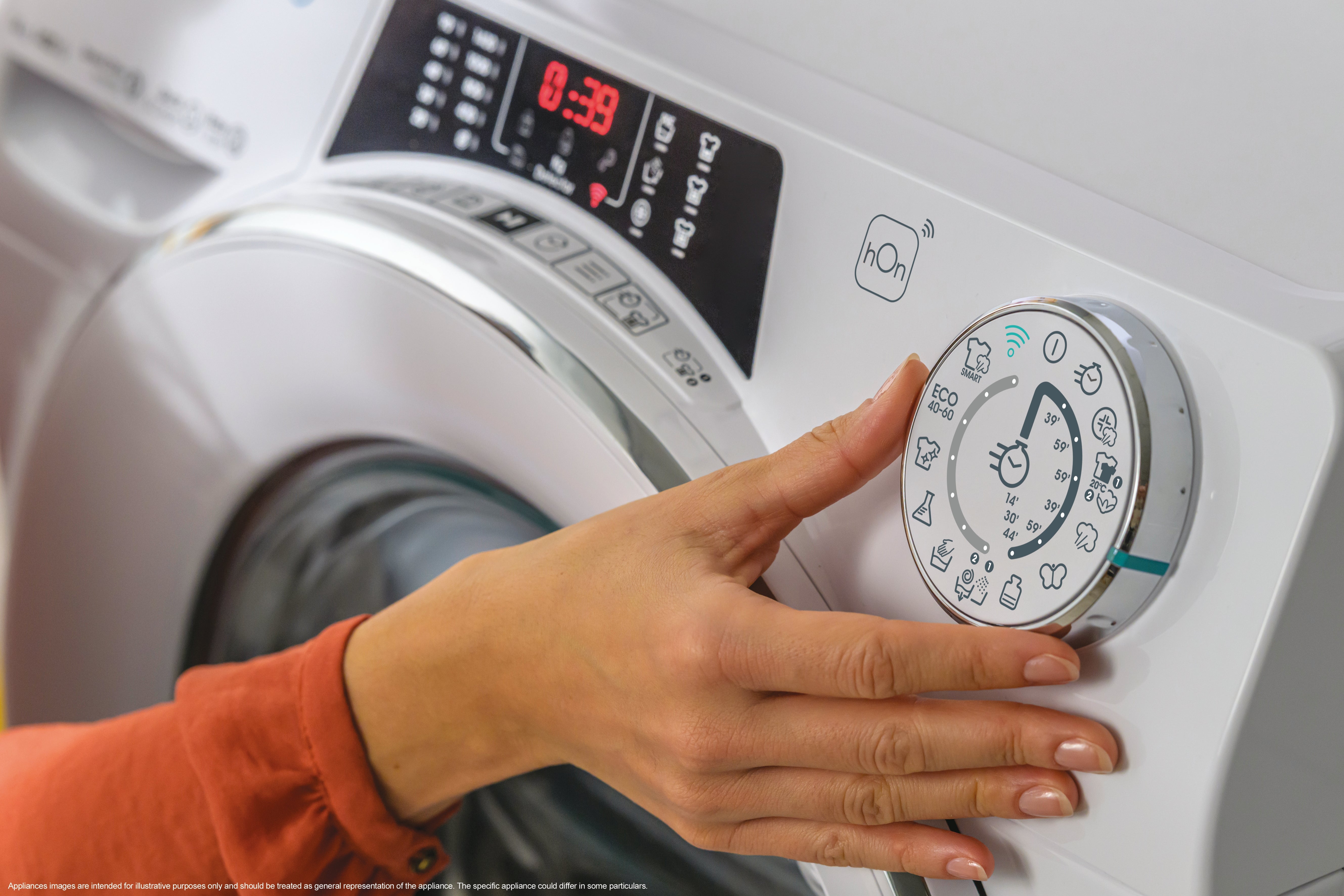 Lavatrice Libera Installazione Caricamento Frontale Candy RapidÓ RO 1494DWMT/1-S 9 kg 1400 Giri/min Bianco Classe A