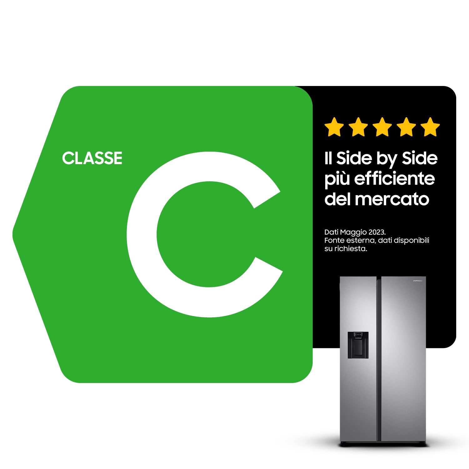 Frigorifero Side-by-Side Libera Installazione Samsung Serie 8000 RS68A854CSL 635L Classe C Inox