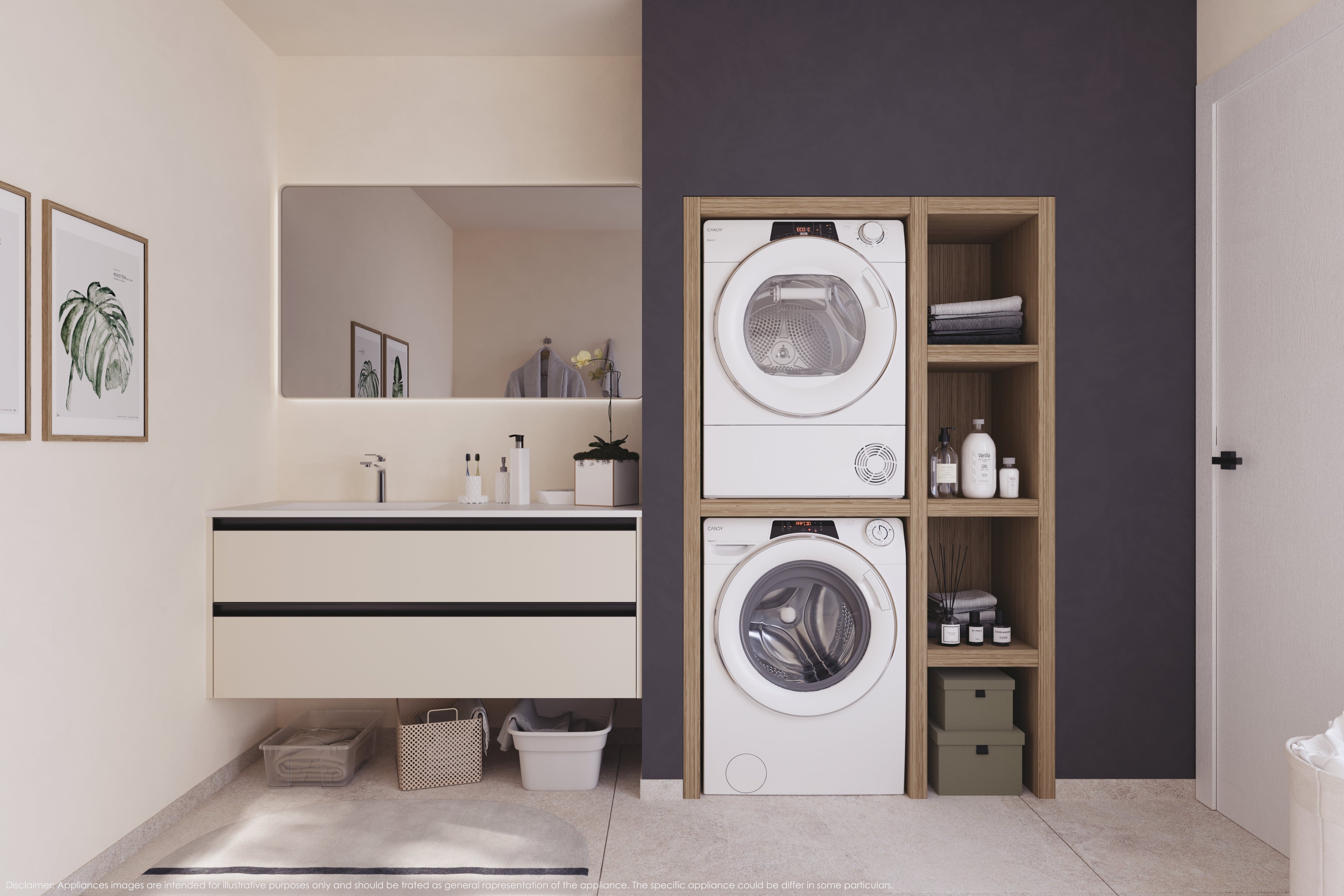 Asciugatrice Libera Installazione Caricamento Frontale Candy RapidÓ ROE H9A2TCEX-S 9 kg Bianco Classe E