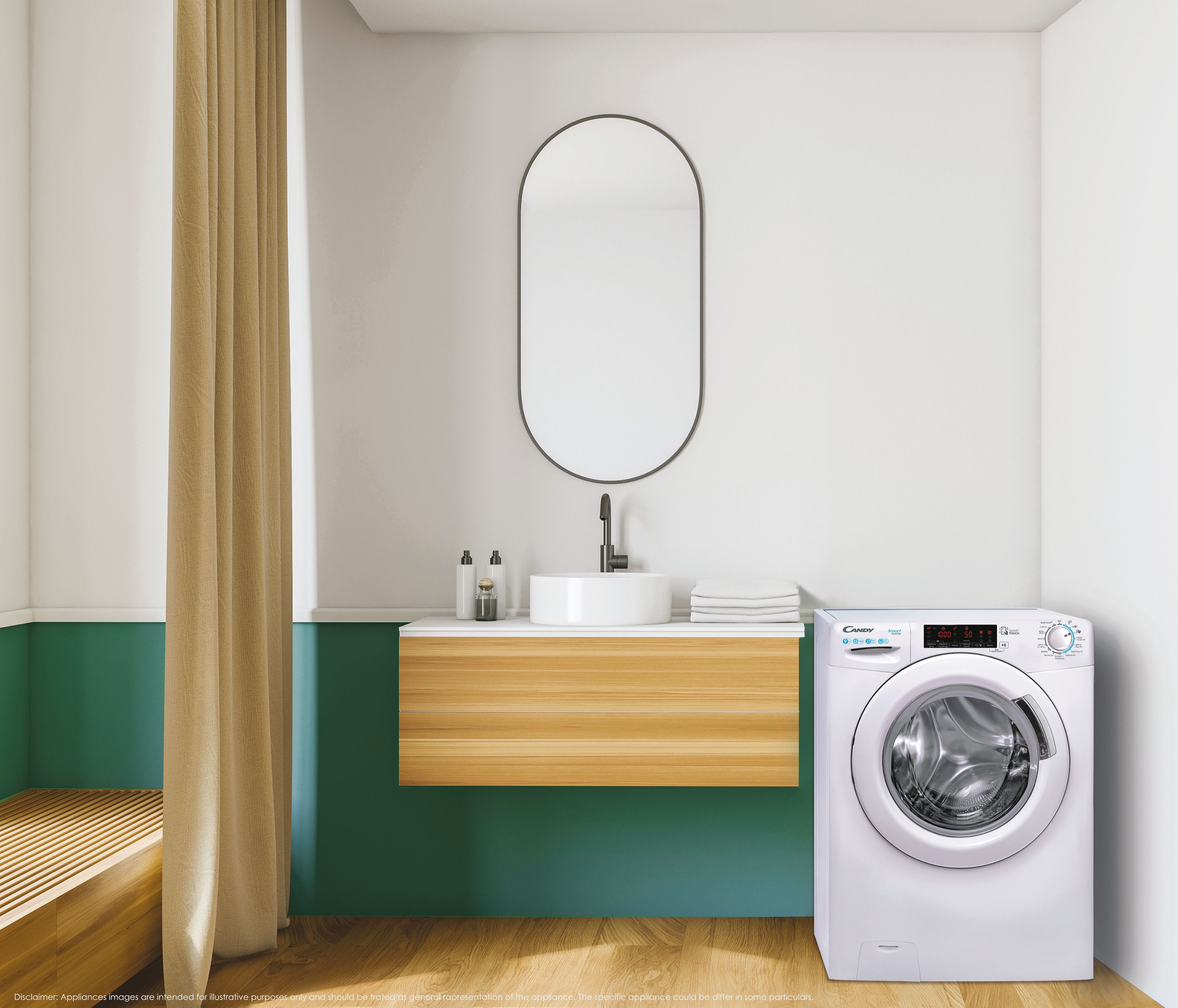 Lavatrice Libera Installazione Caricamento Frontale Candy Smart CS 12102DW4/1-S 10 kg 1200 Giri/min Bianco Classe B