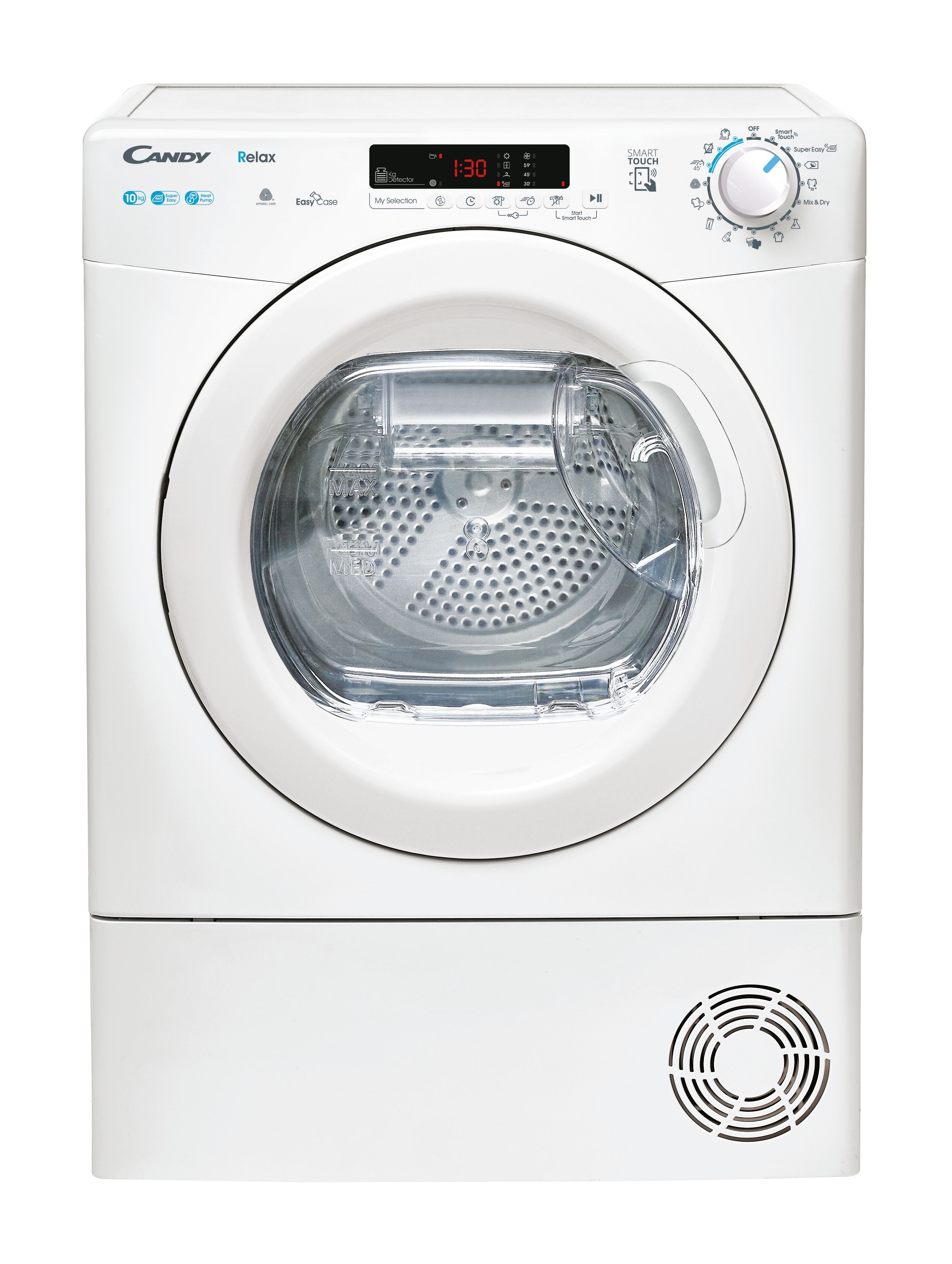 Asciugatrice Libera Installazione Caricamento Frontale Candy Smart CRE H10A2DE-S 10 kg Bianco Classe D