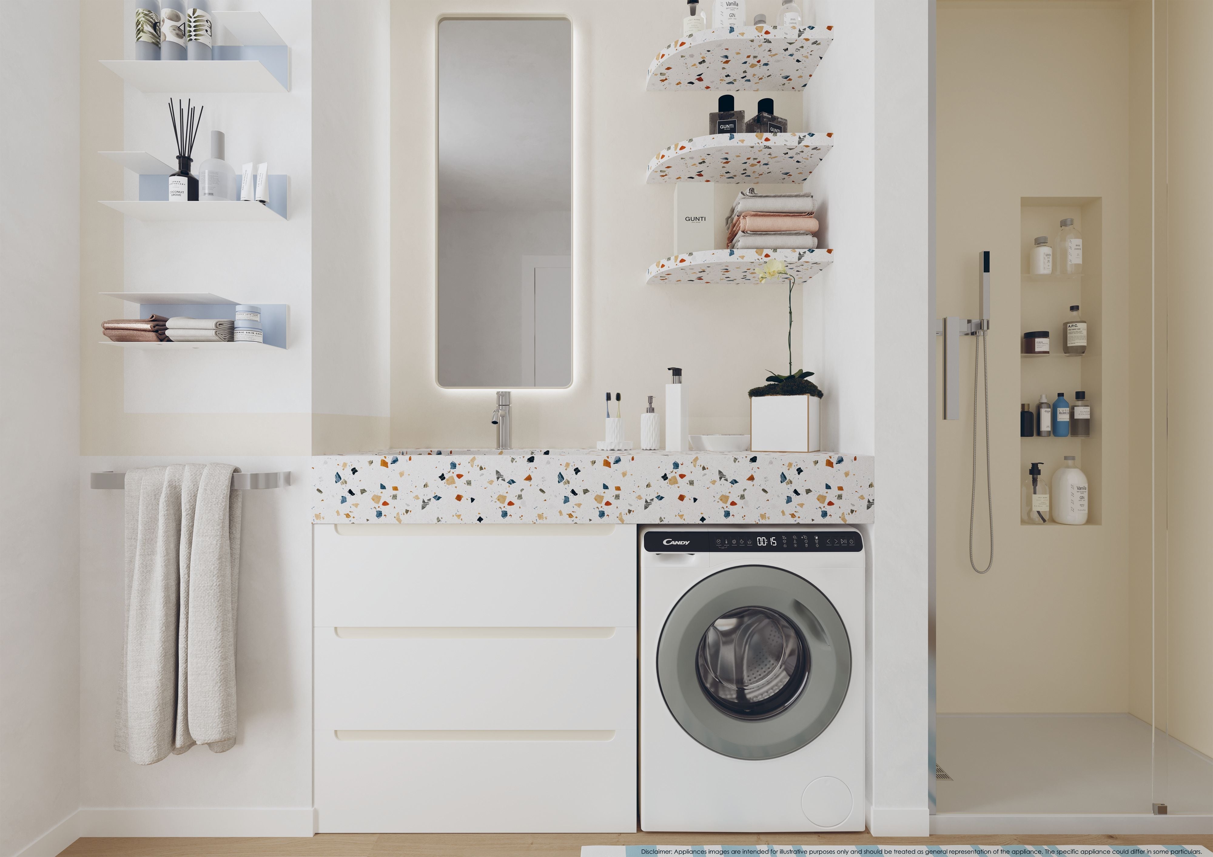 Lavatrice Caricamento Frontale Libera Installazione Candy CW50-BP12307G-S 5 kg 1200 Giri/min Bianco Classe A