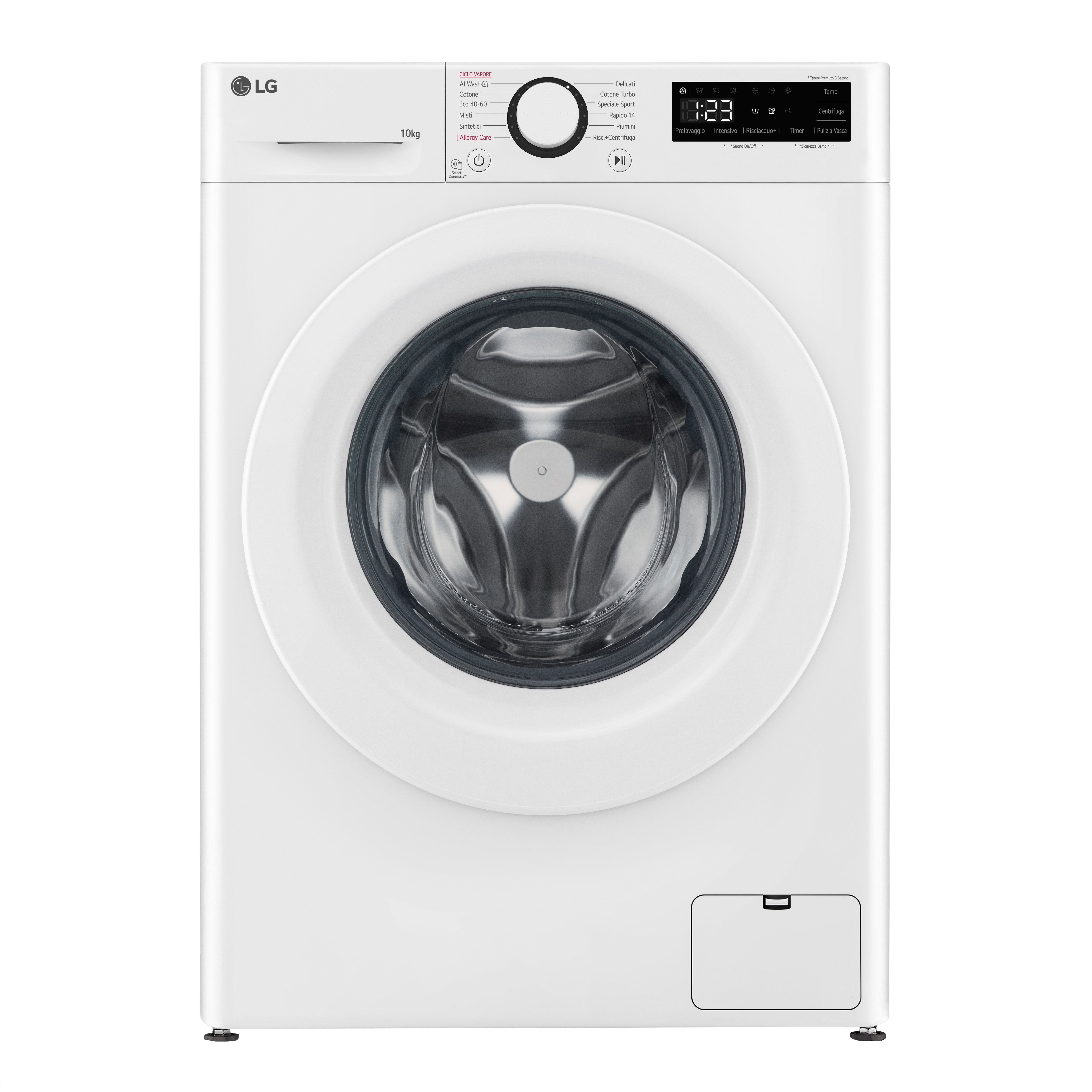 Lavatrice a Vapore Libera Installazione Caricamento Frontale LG F4R3010NSWW 10kg AI DD Classe A 1400 giri/min Classe A