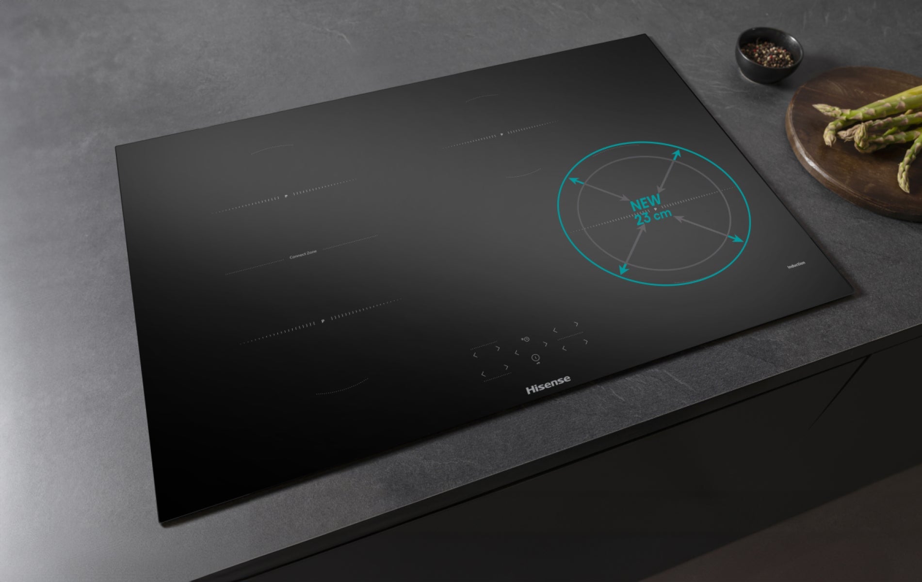 Piano Cottura a Induzione Da Incasso Hisense HI8421BSC 80 cm Nero 4 Zone