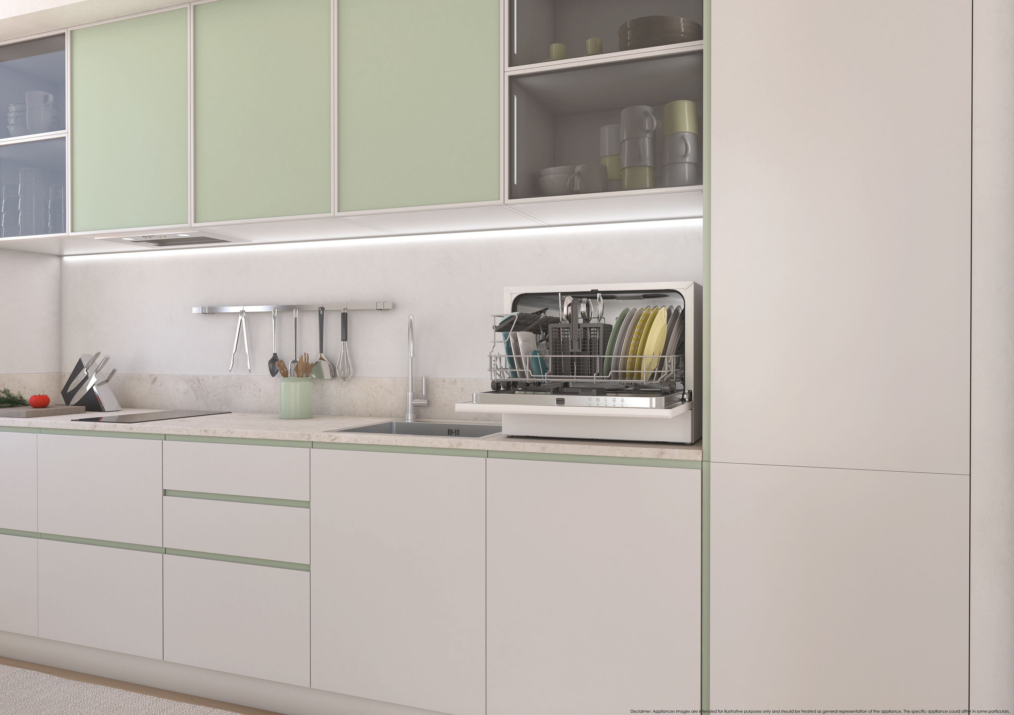 Lavastoviglie Libera installazione Candy RapidÓ CP 6E51LW 6 Coperti Classe E