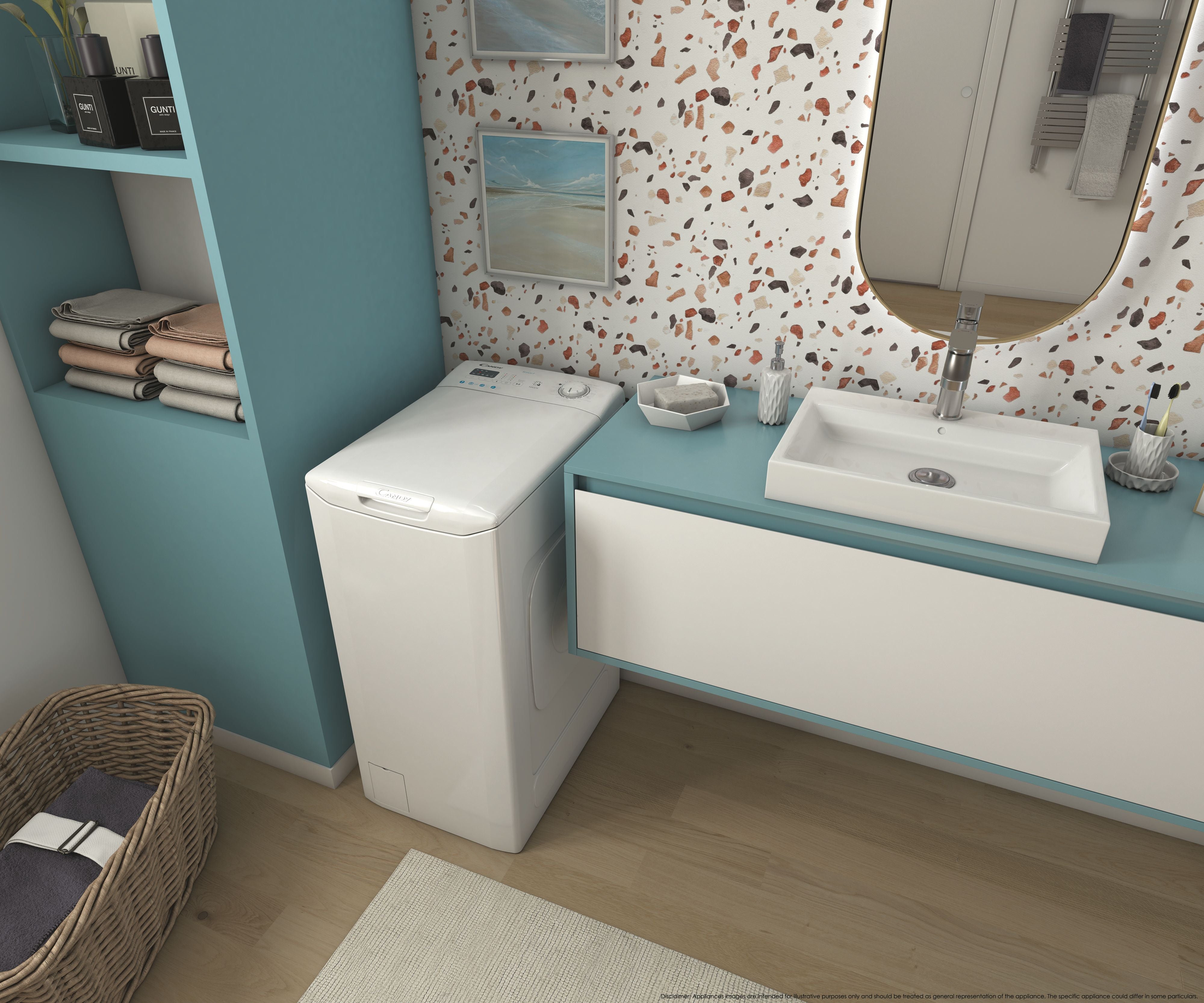 Lavatrice Libera Installazione Caricamento Dall'Alto Candy Smart CST 282D2/1-11 8 kg 1200 Giri/min Bianco