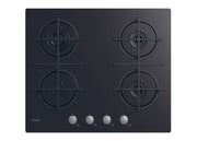 Piano Cottura a Gas Da Incasso Candy Moderna Gas on Glass CVG6B Nero 59 cm 4 Fuochi