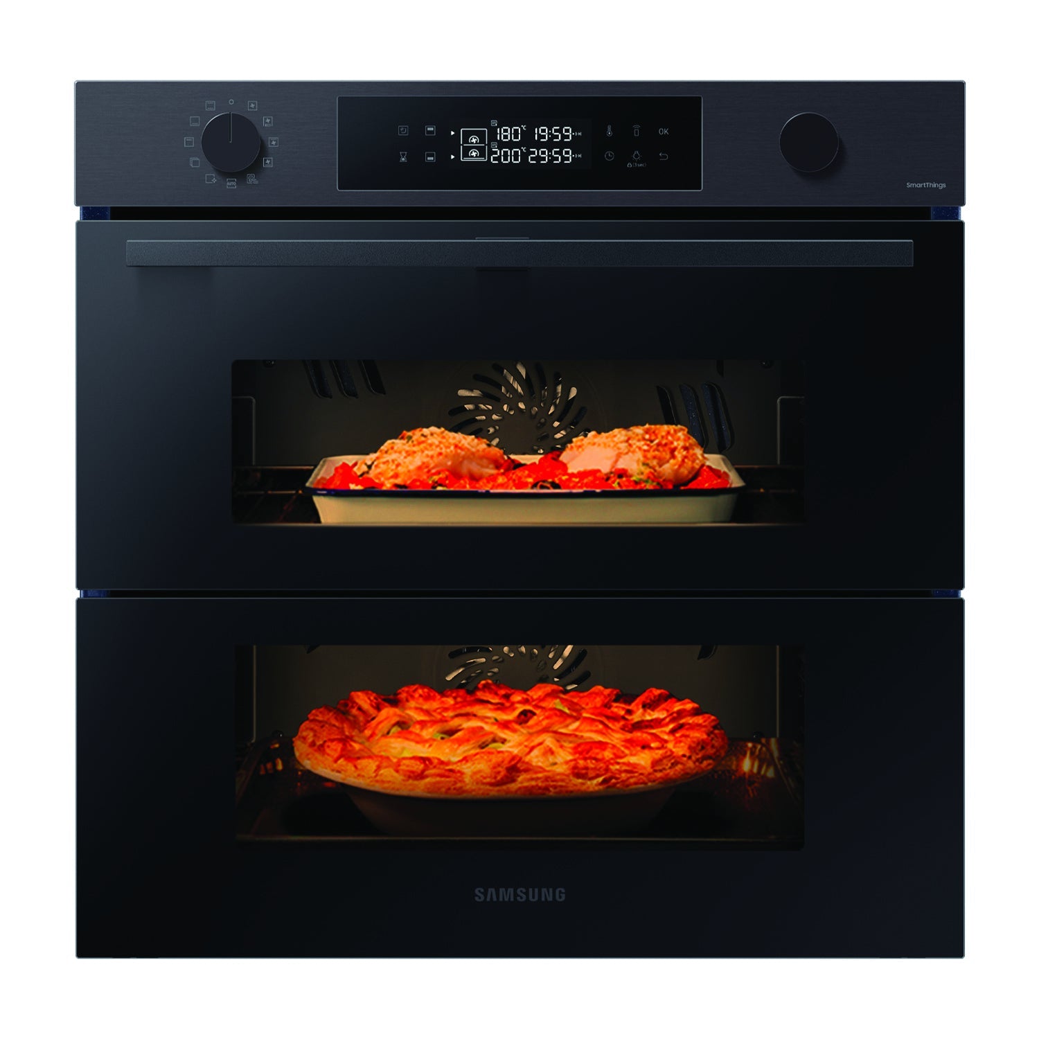 Forno Da Incasso Samsung Dual Cook Flex™ Serie 4 NV7B4540VBB 76L Classe A+ Black Inox