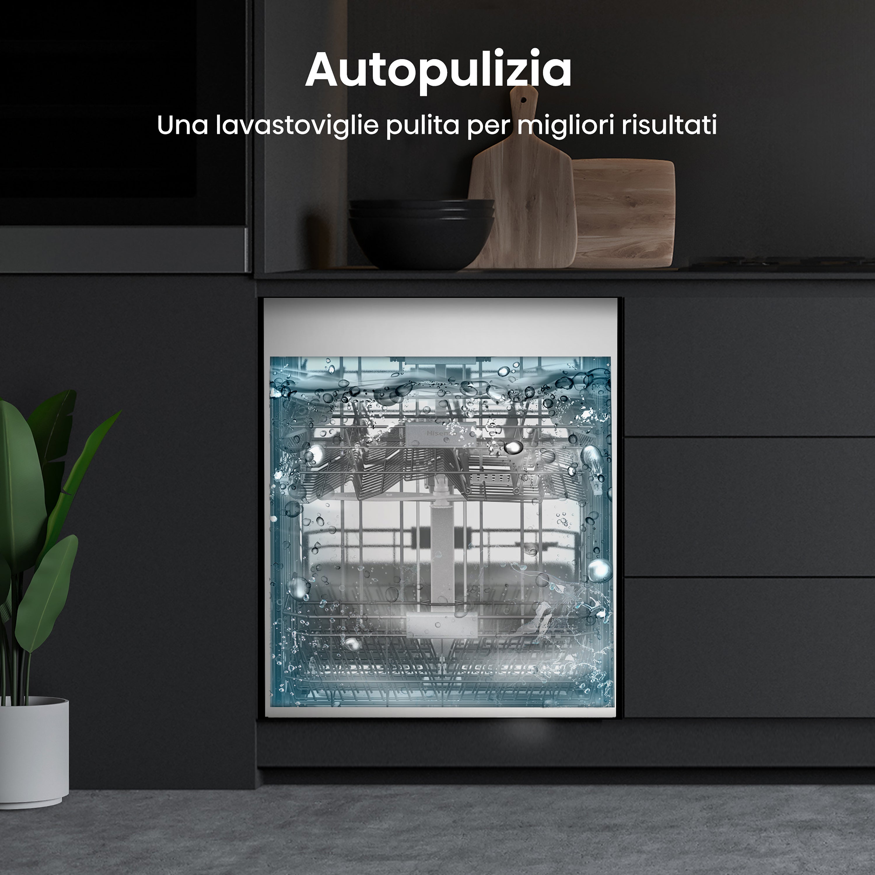 Lavastoviglie Da Incasso A Scomparsa Totale Hisense HV663C60 16 coperti Classe C