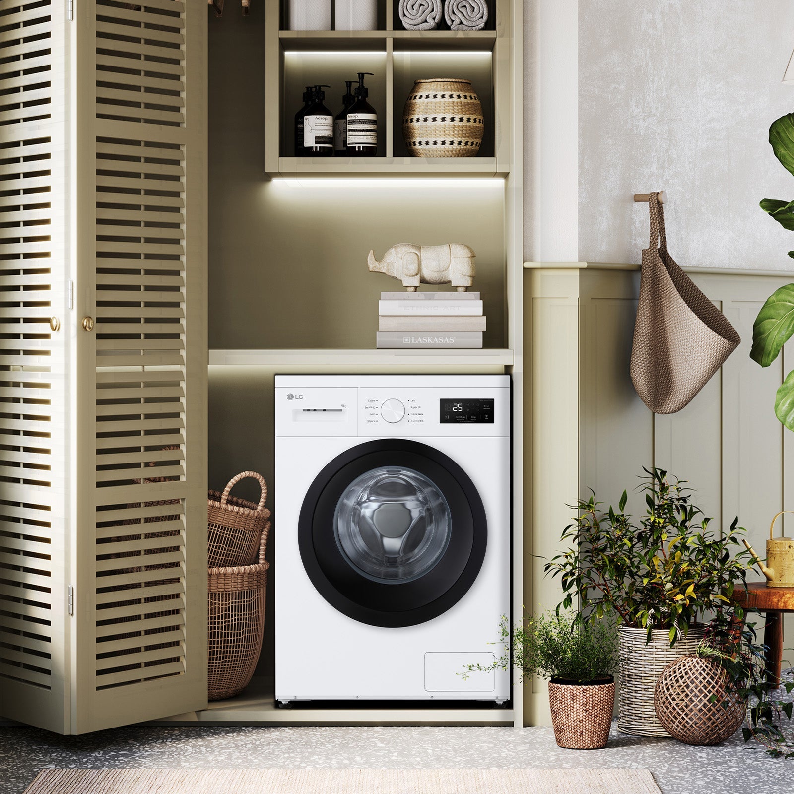 Lavatrice a Vapore Libera Installazione Caricamento Frontale LG F4NA1009NWK  9 kg, 1400 Giri, Classe A