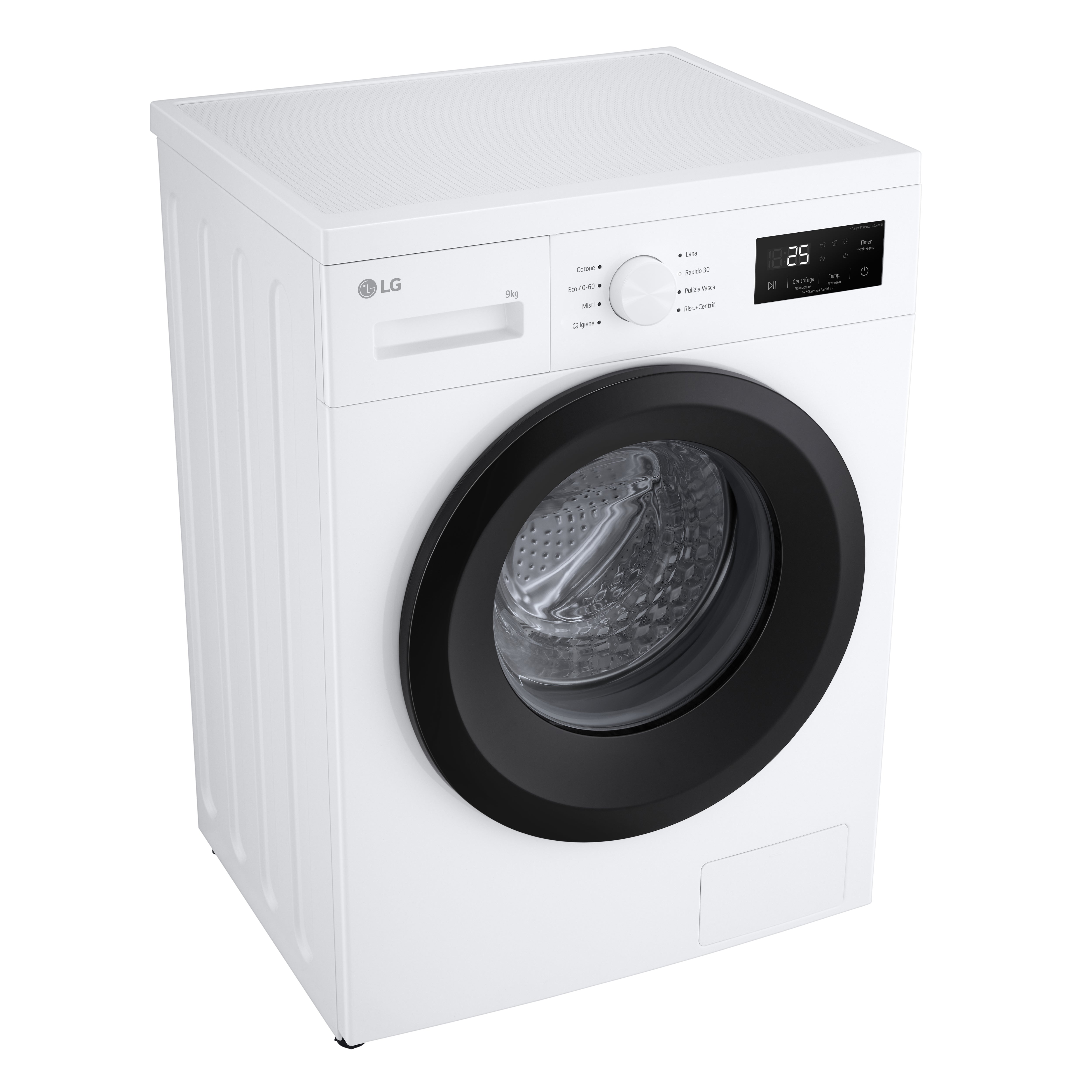 Lavatrice a Vapore Libera Installazione Caricamento Frontale LG F4NA1009NWK  9 kg, 1400 Giri, Classe A