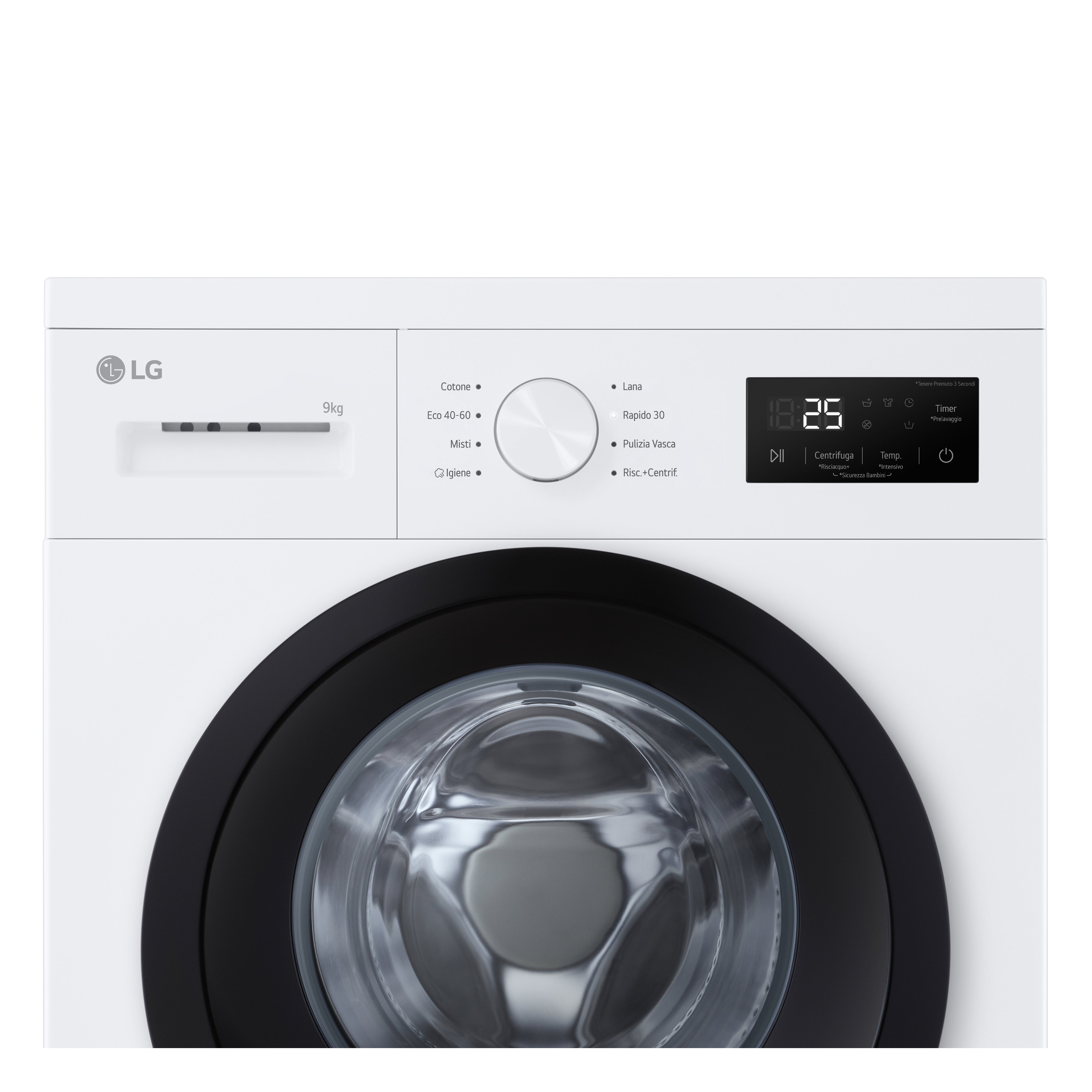 Lavatrice a Vapore Libera Installazione Caricamento Frontale LG F4NA1009NWK  9 kg, 1400 Giri, Classe A