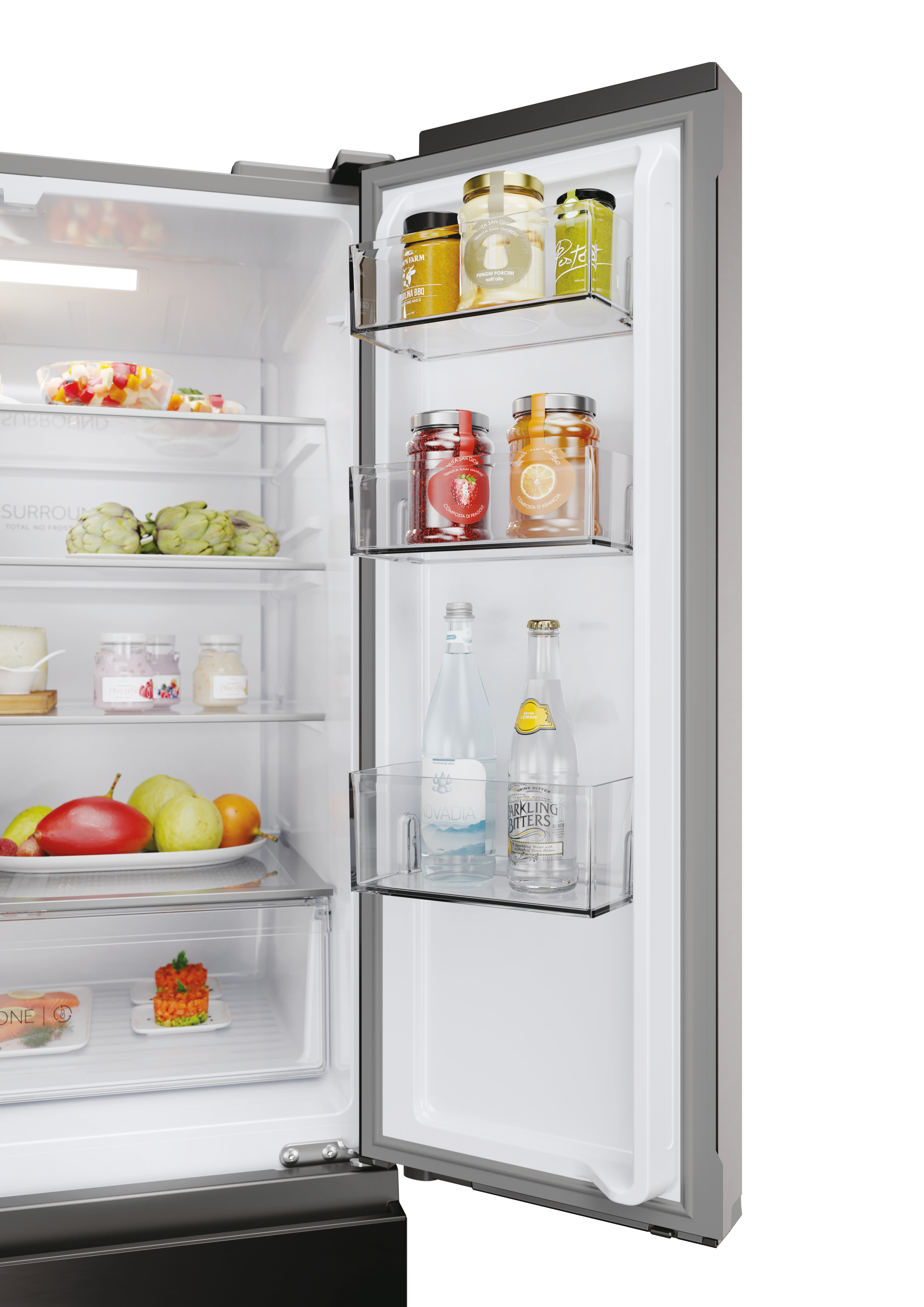 Frigorifero Side-by-Side Libera Installazione Haier HFR3718ENMD 402L Classe E Acciaio inox