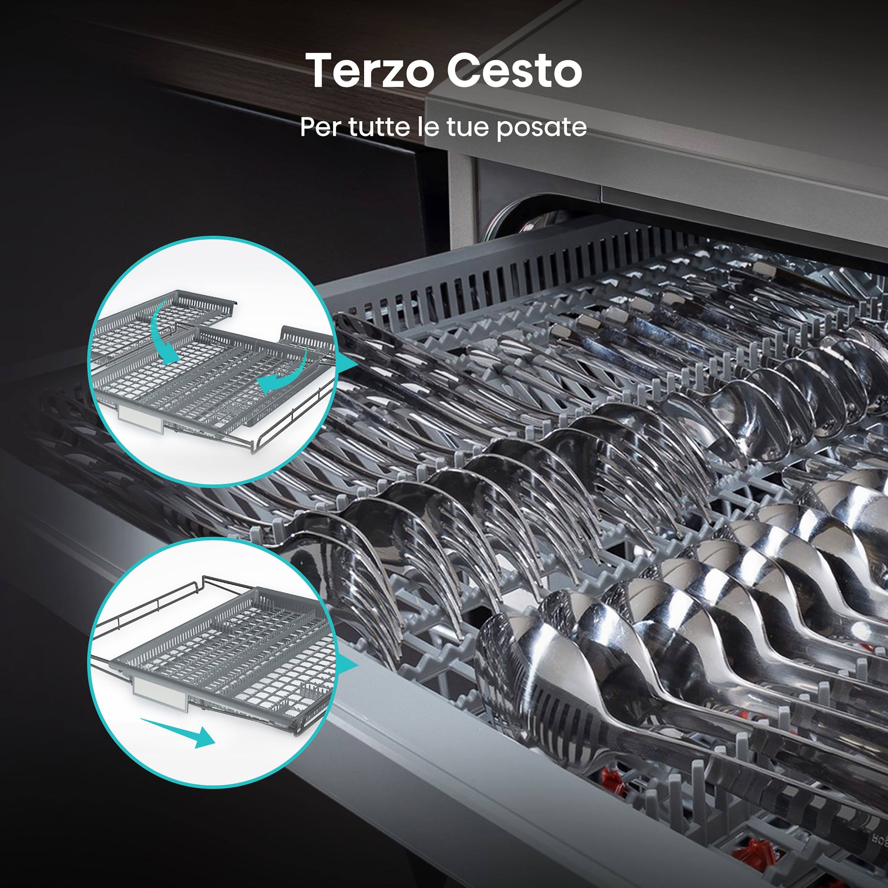 Lavastoviglie Libera Installazione Hisense HS643D90X 16 Coperti Classe D