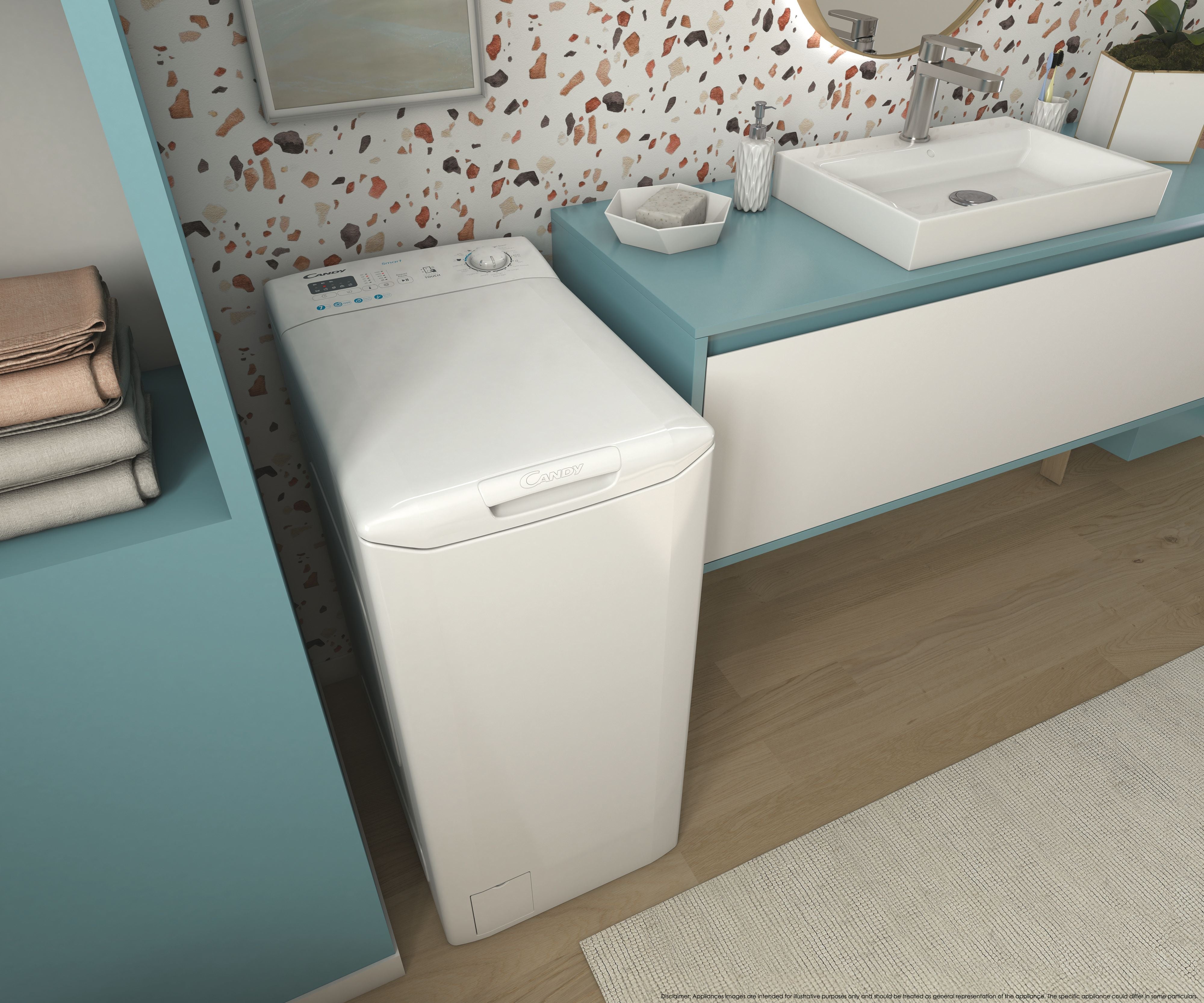 Lavatrice Libera Installazione Caricamento Dall'Alto Candy Smart CST 06LE/1-11 6 kg 1000 Giri/min Bianco