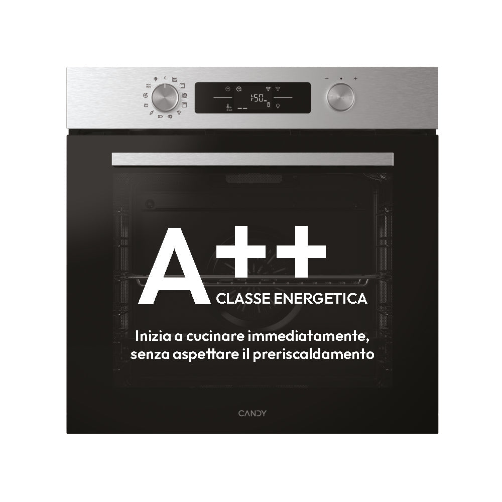 Forno Da Incasso Candy New Moderna CA6 N3B1HTX 78L in Acciaio Inox, Nero