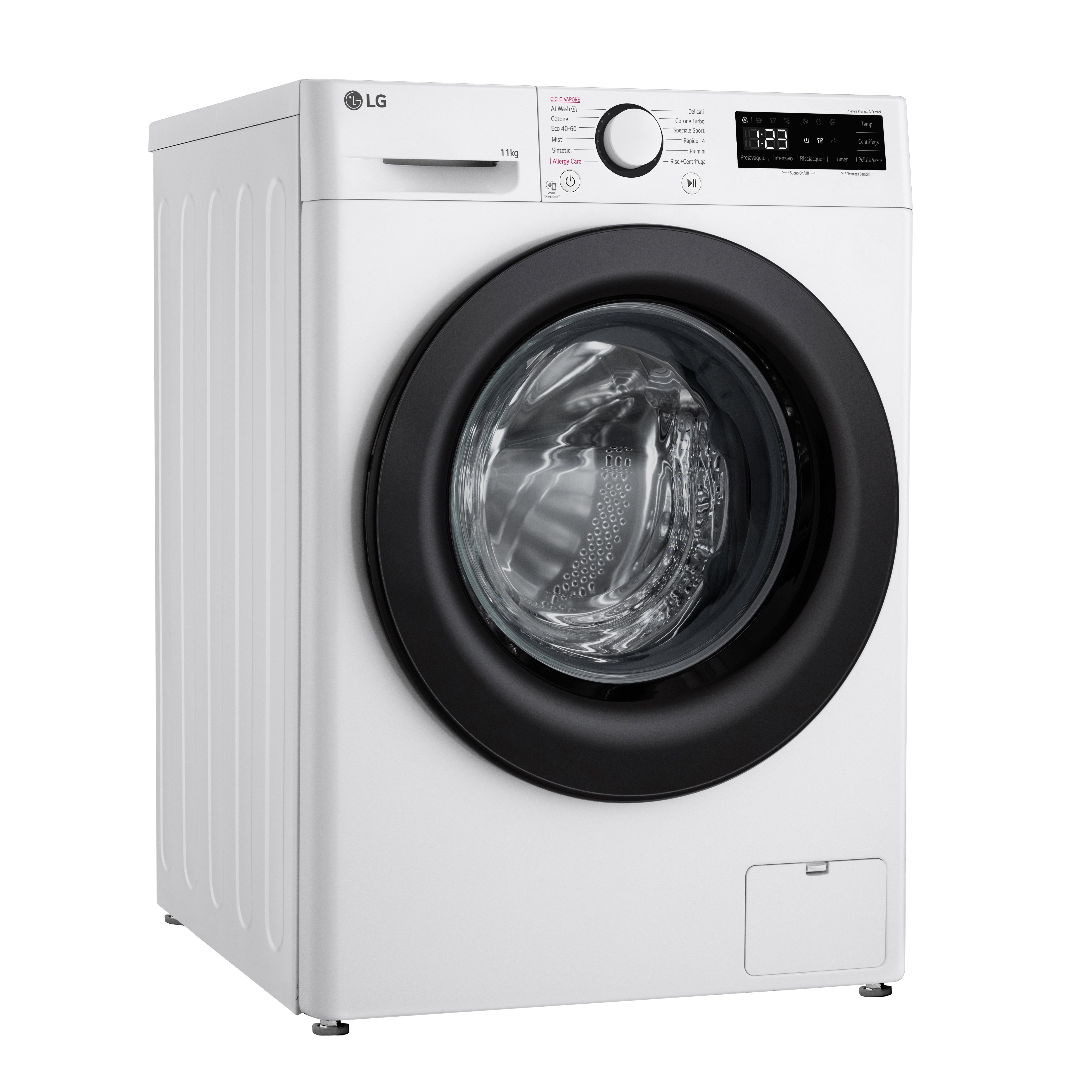 Lavatrice Libera Installazione Caricamento Frontale LG F4R3011NSWB 11kg AI DD Classe A 1400 Giri Bianco Classe A