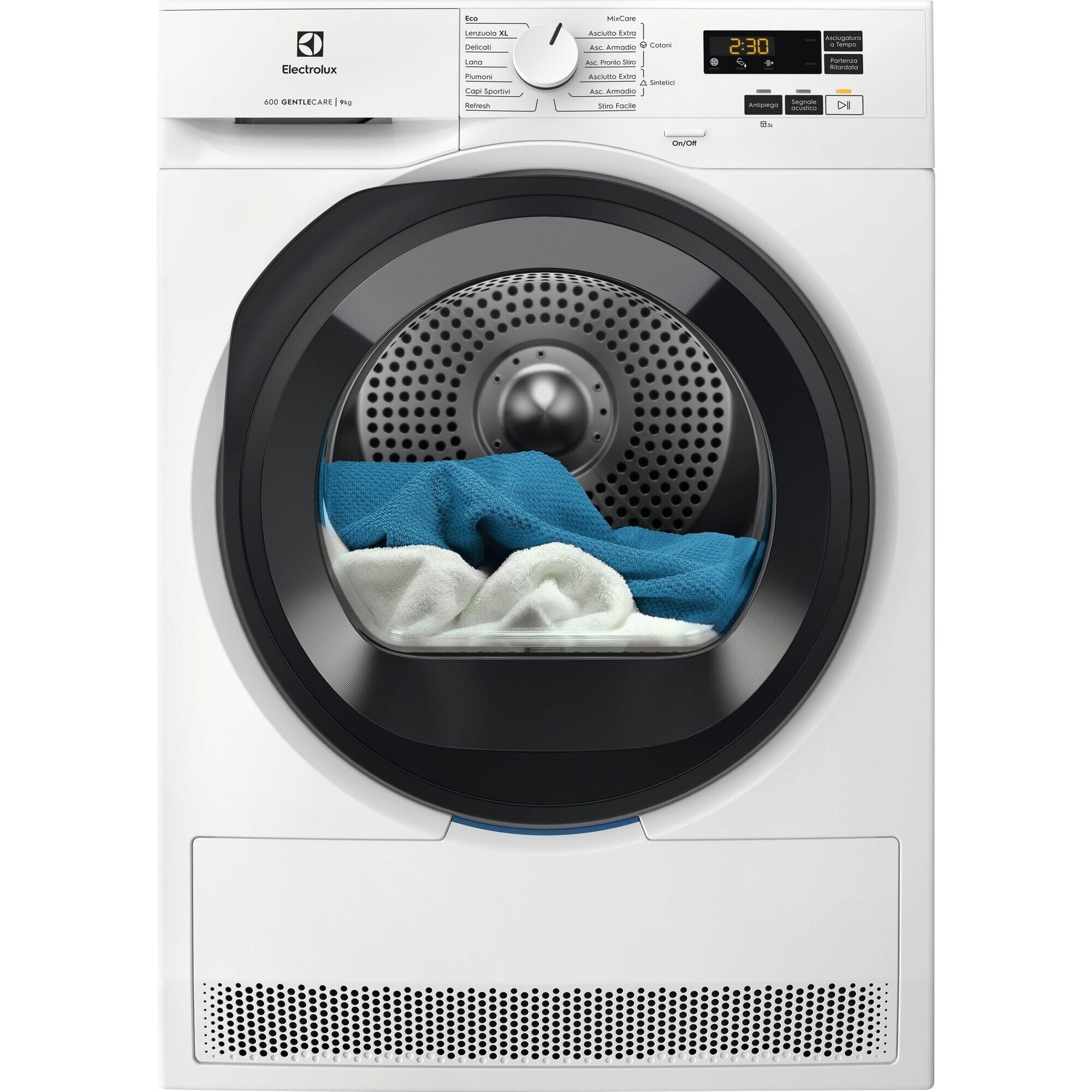 Asciugatrice Libera Installazione Caricamento Frontale Electrolux GentleCare 600 EW6HA19G 9 Kg Bianco Classe C