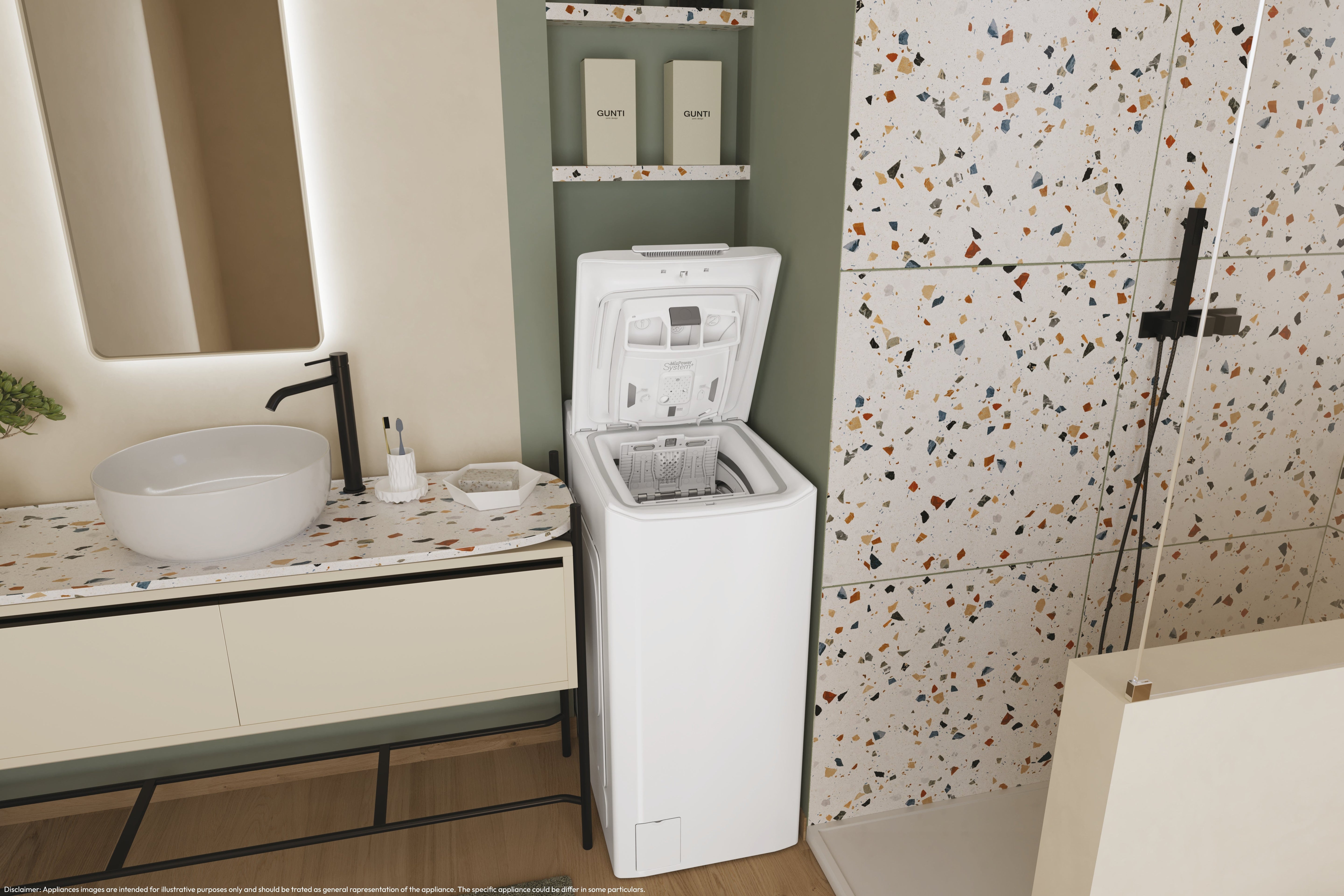 Lavatrice Libera Installazione Caricamento Dall'Alto Candy ProWash TCA063D3-S 6 kg 1000 Giri/min Bianco Classe C