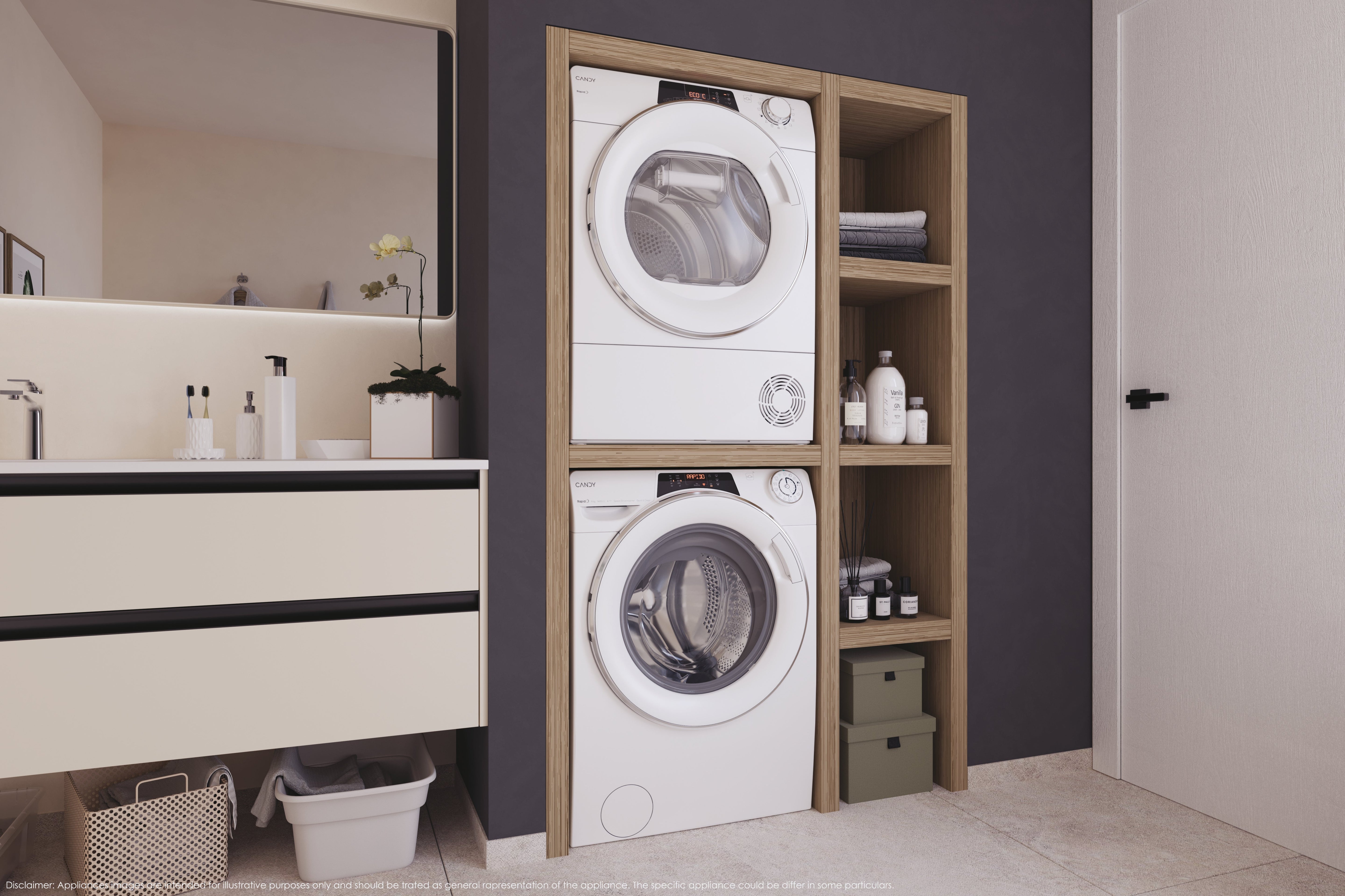 Asciugatrice Libera Installazione Caricamento Frontale Candy RapidÓ ROE H9A2TCEX-S 9 kg Bianco Classe E