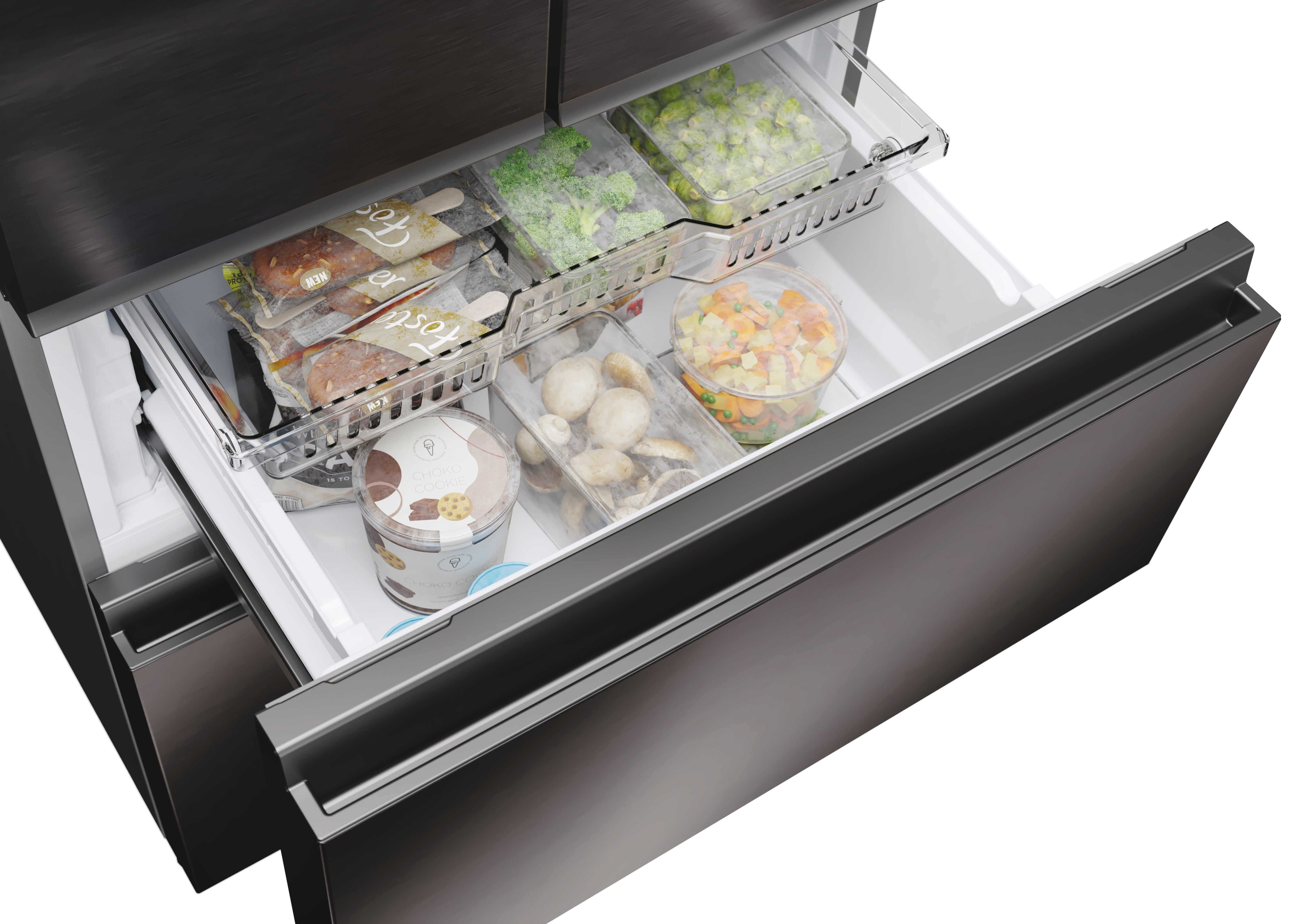 Frigorifero Side-by-Side Libera Installazione Haier HFR3718ENMD 402L Classe E Acciaio inox