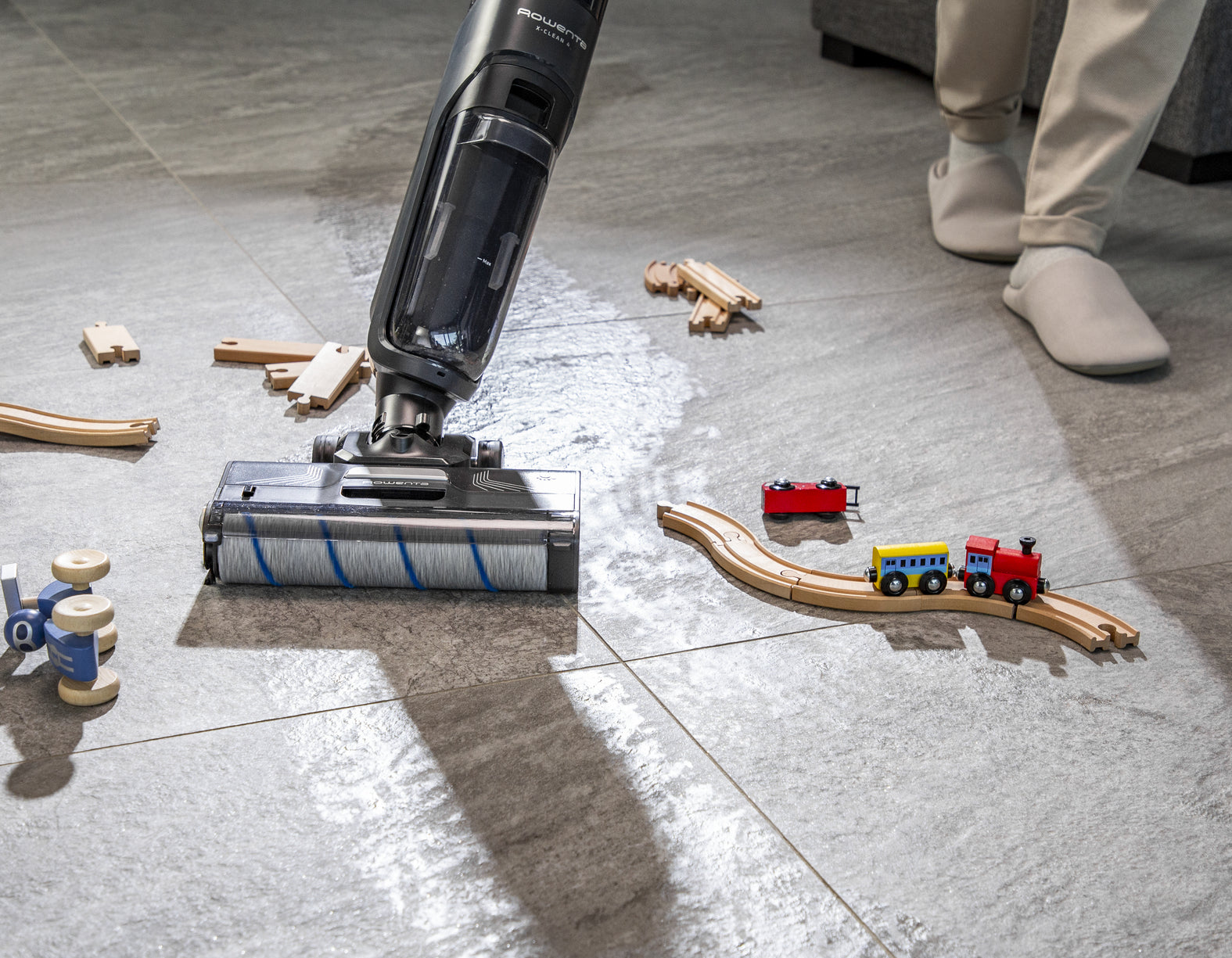 Lavapavimenti Senza Fili Rowenta X-Clean 4 GZ5035 200W Grigio