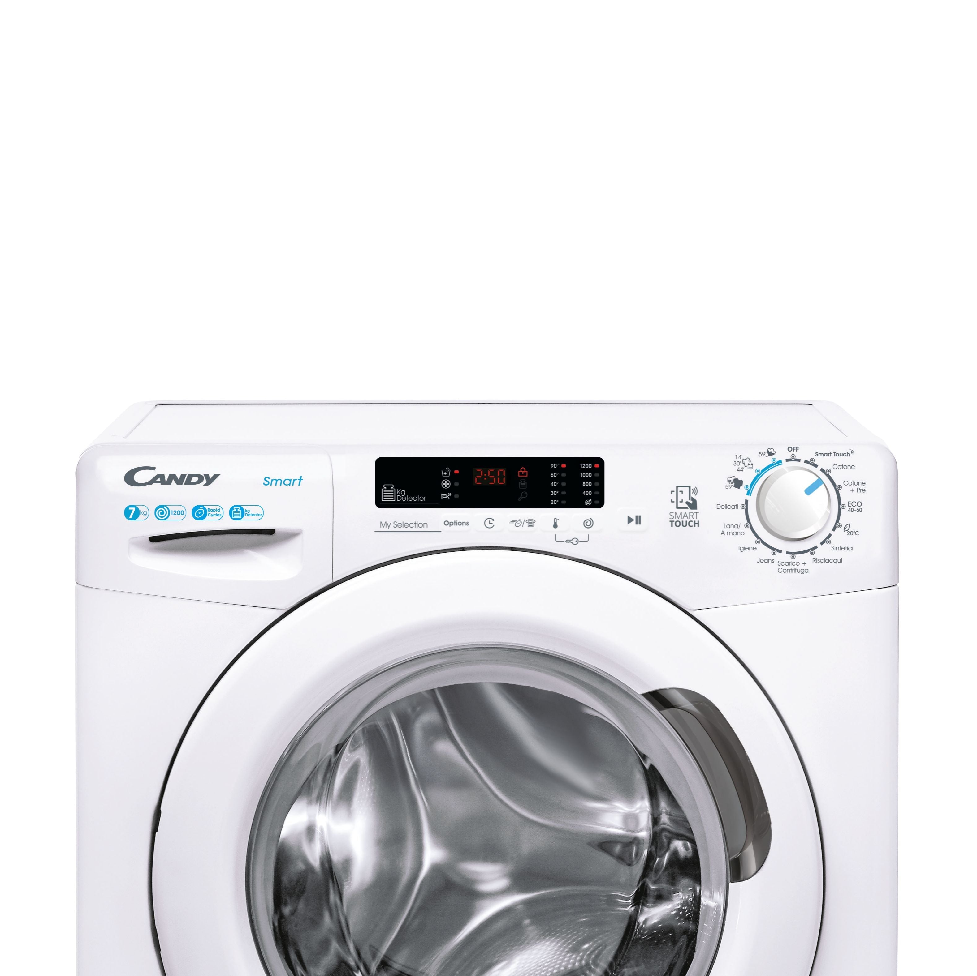 Lavatrice Libera Installazione Caricamento Frontale Candy Smart CS1272DW3/1-11 7 kg 1200 Giri/min Bianco Classe C