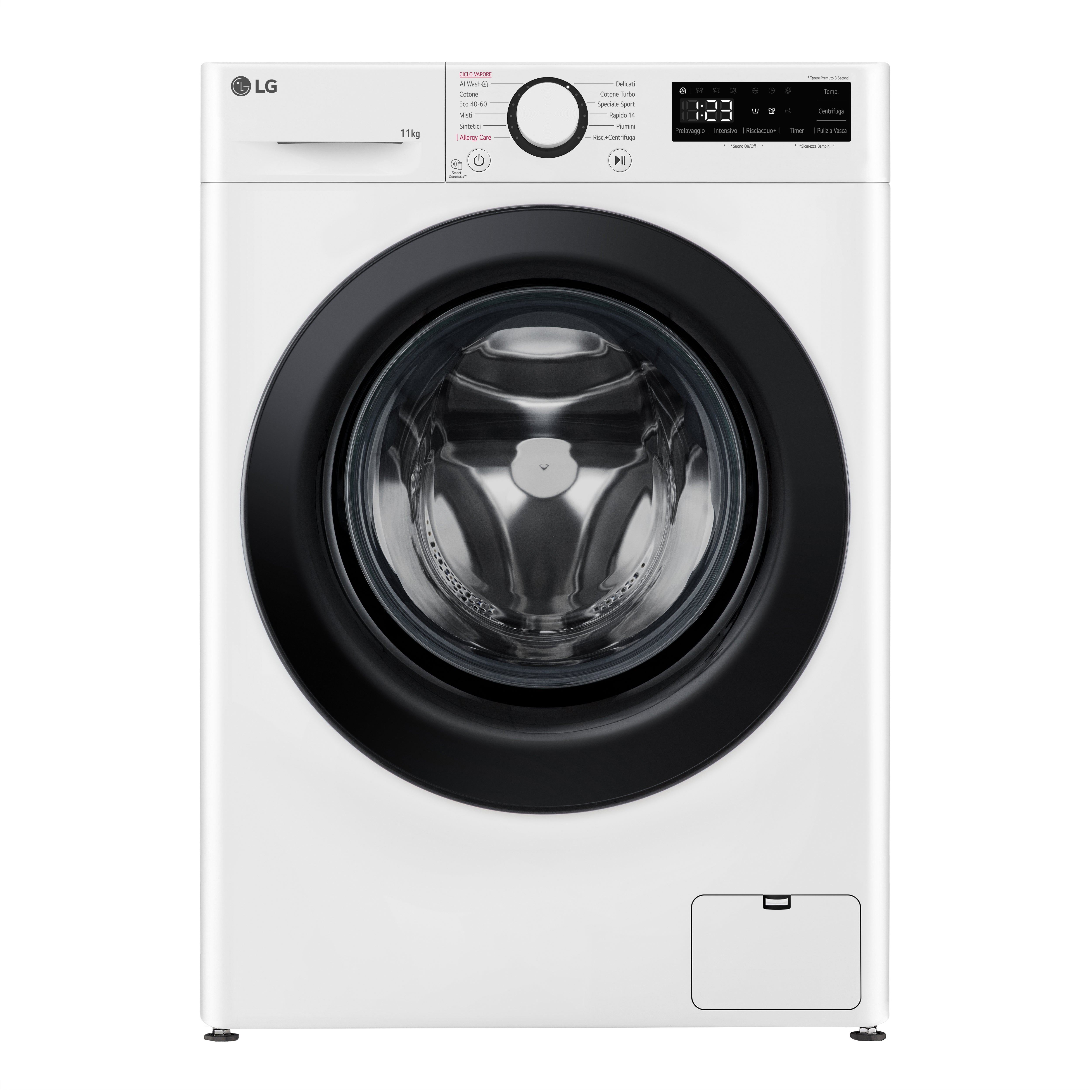 Lavatrice Libera Installazione Caricamento Frontale LG F4R3011NSWB 11kg AI DD Classe A 1400 Giri Bianco Classe A