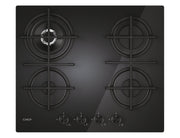 Piano Cottura a Gas Da Incasso Candy Moderna CVG6BR4WTB Nero 60 cm Gas 4 Fuochi