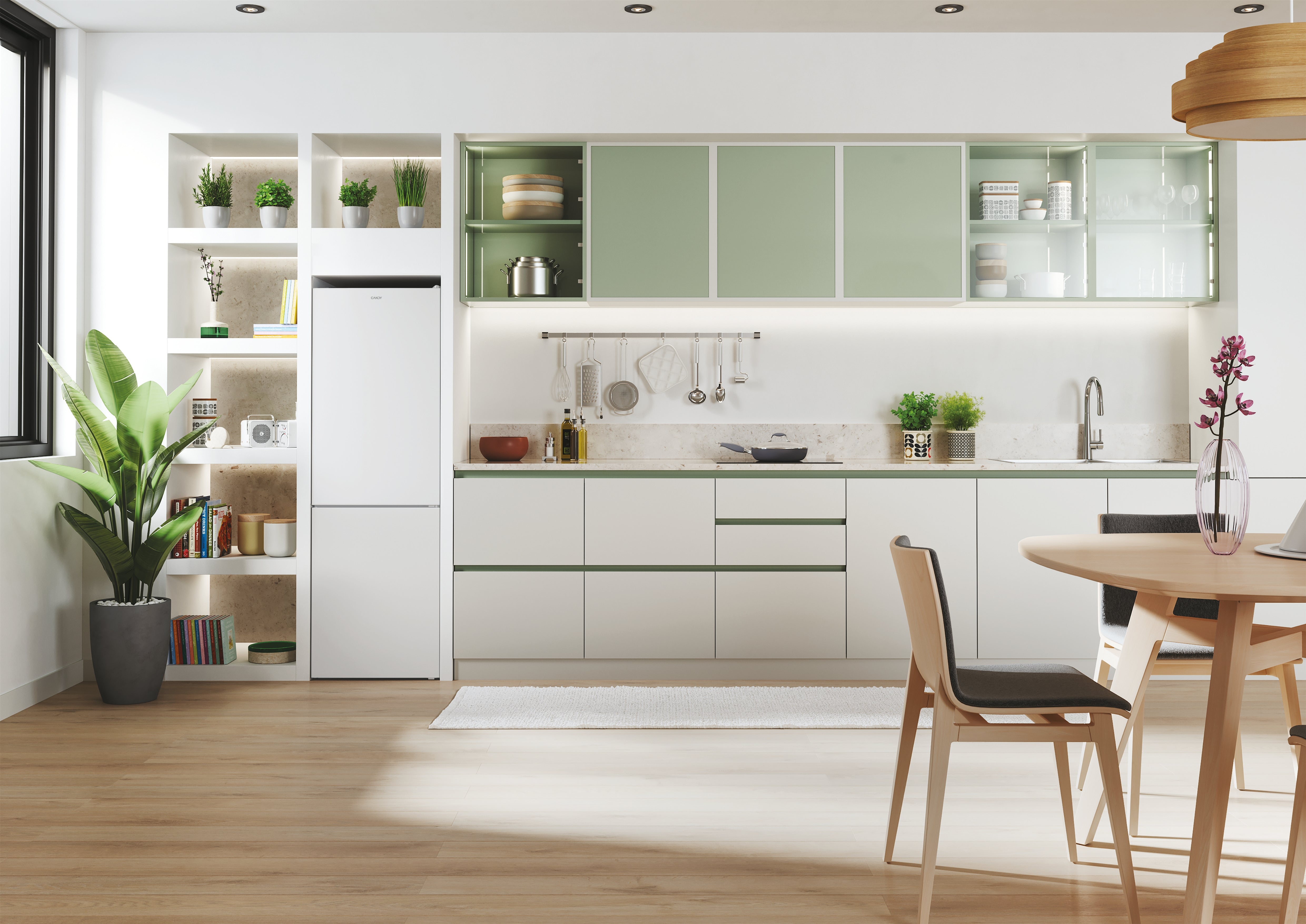 Frigorifero Con Congelatore Libera installazione Candy Fresco CCE3T618EW 341L Classe E Bianco